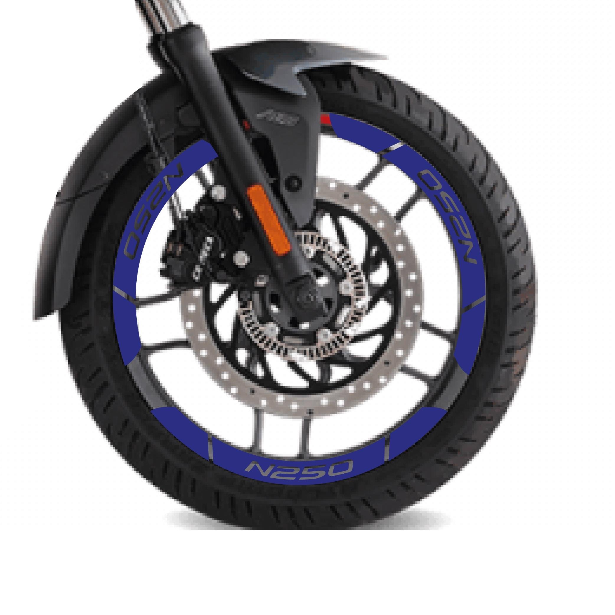 N250Lacivert Bajaj N250 Geniş Jant Sticker Etiket Modeli