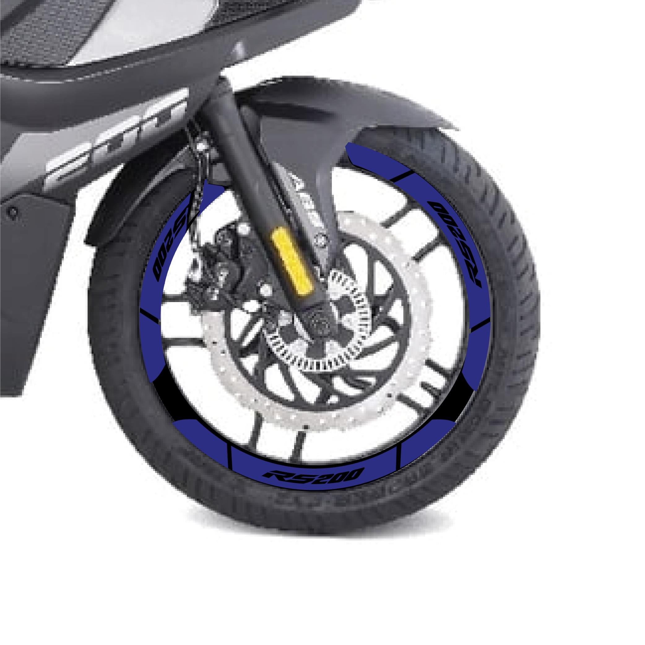 PULSAR RS 200Lacivert Bajaj Pulsar RS200 Geniş Jant Sticker Etiket Modeli