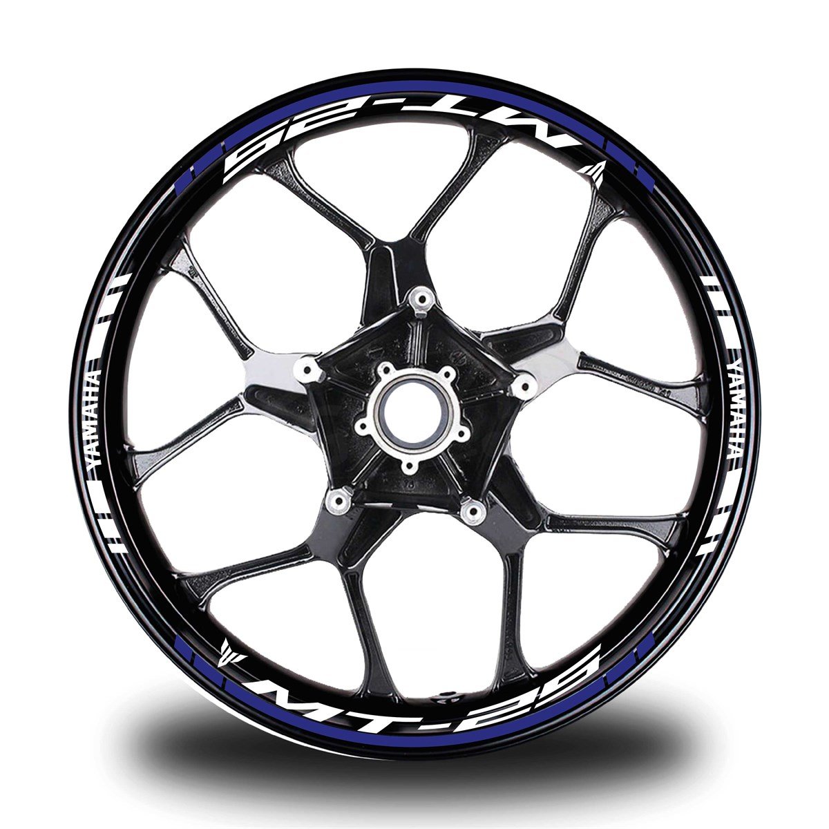 Lacivert Yamaha MT R25 Takım Jant Sticker Etiket 