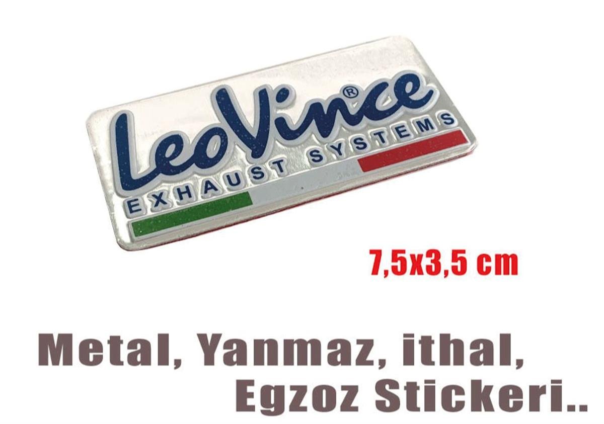 Leovince Exhaust System Egzoz Stickeri Yanmaz Metal Sticker Etiket Model