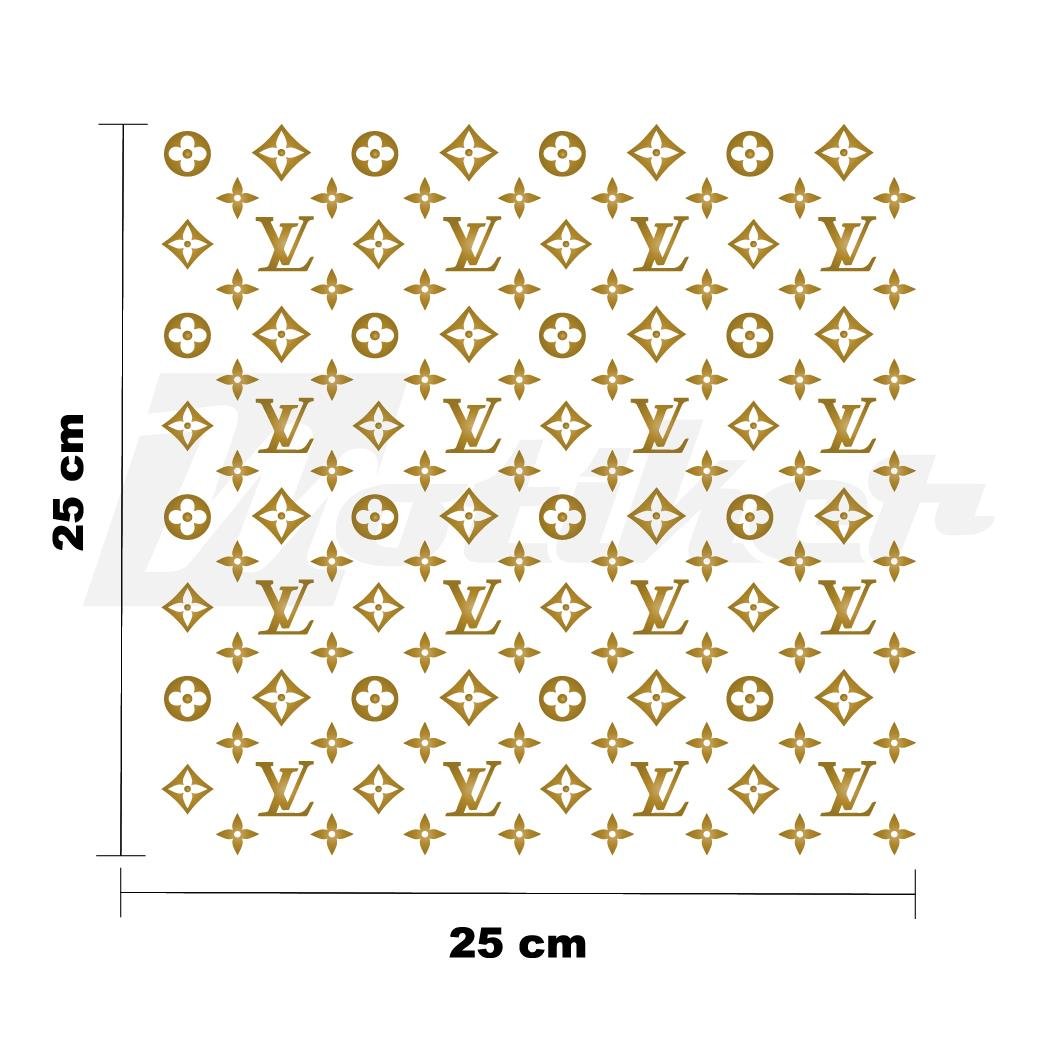 MARKALARLV 25x25cm Folyo Kesim Evrensel Desen Kaplama Gold 