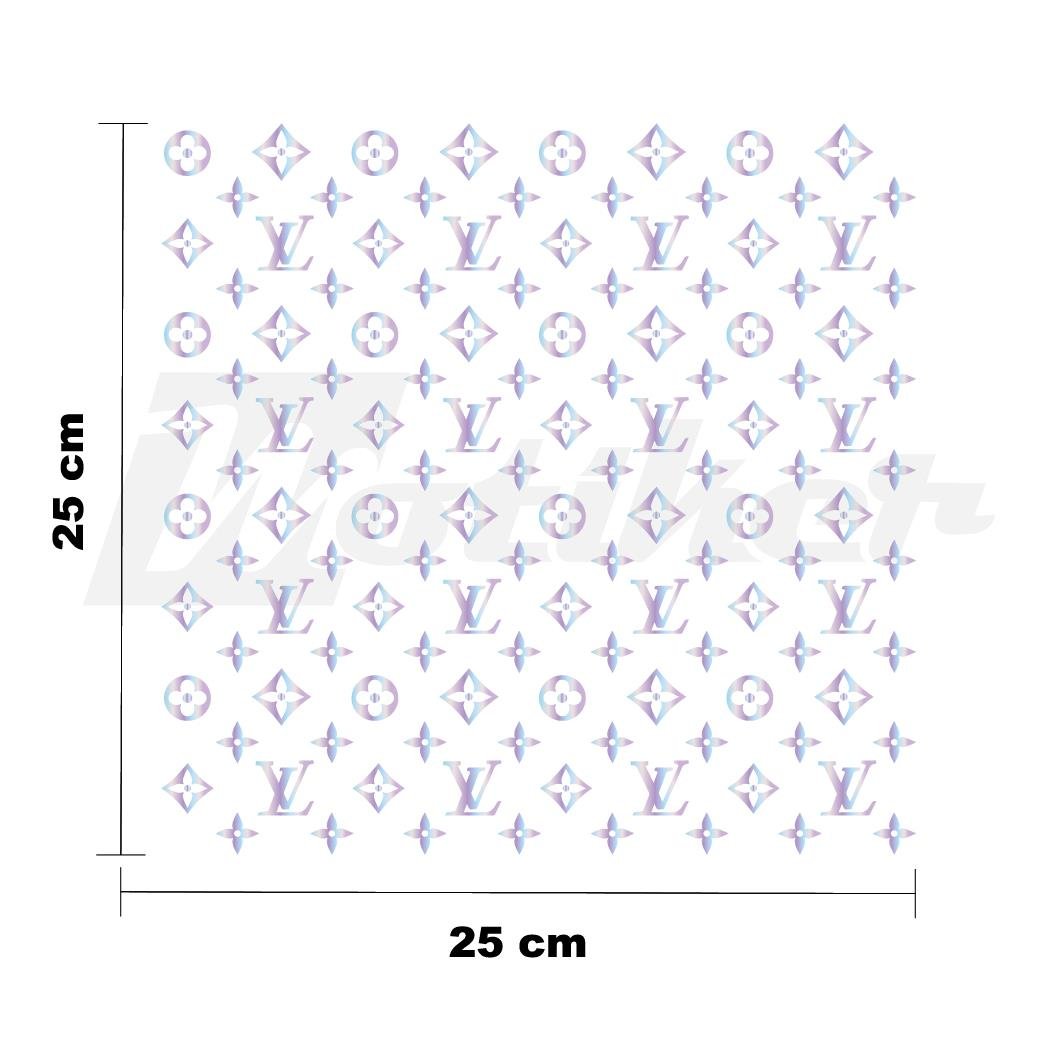 MARKALARLV 25x25cm Folyo Kesim Evrensel Desen Kaplama Hologram