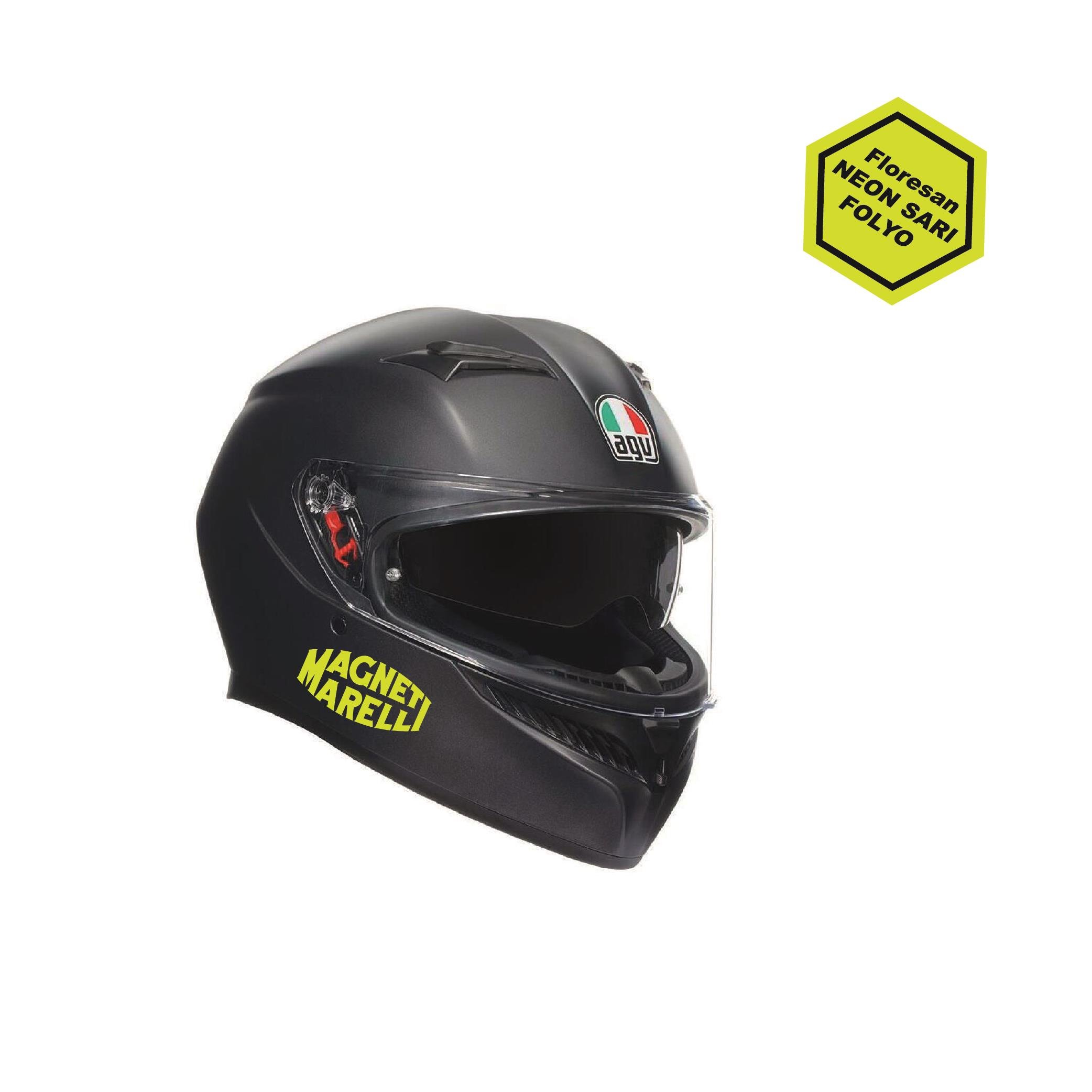 Magneti Marelli Floresan Neon Yeşil Motosiklet Sponsor Markası Sticker Etiket Modeli