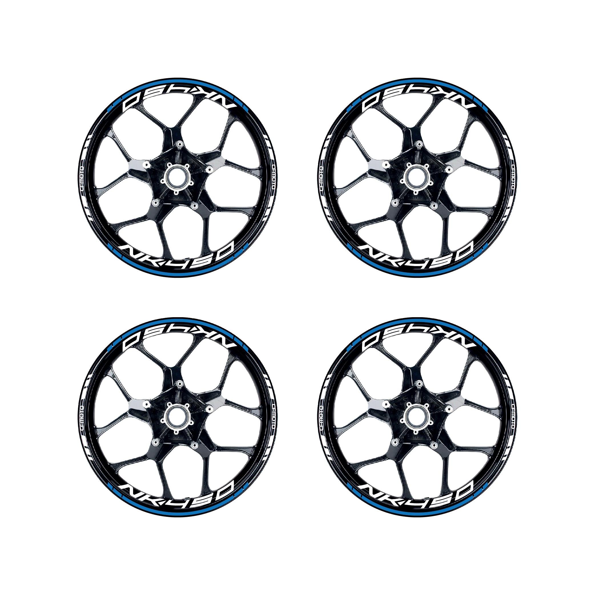 450 NKMavi CFMOTO 450NK Motosiklet Jant Sticker Etiket Modeli İç & Dış Takım