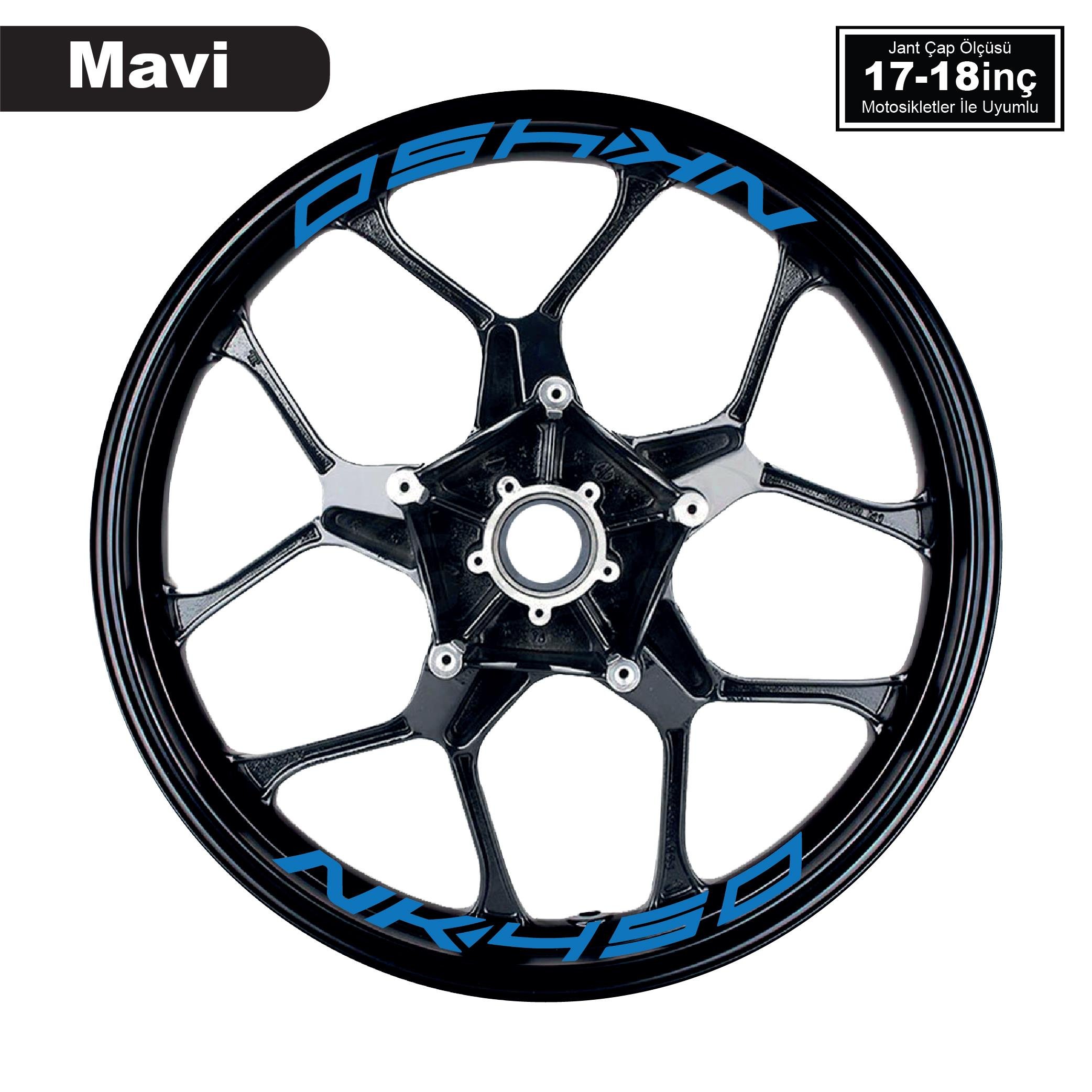 450 NKMavi CFMOTO 450NK Yazılı 8 Li Jant İçi Yazı Sticker 