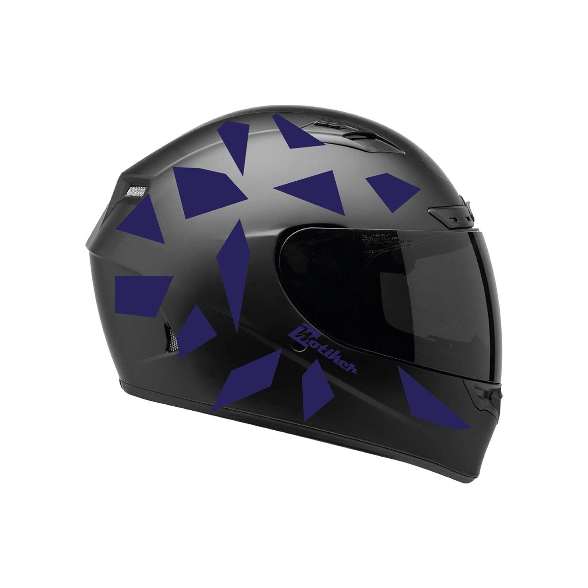 Mavi Kamuflaj Kask Sticker Modeli