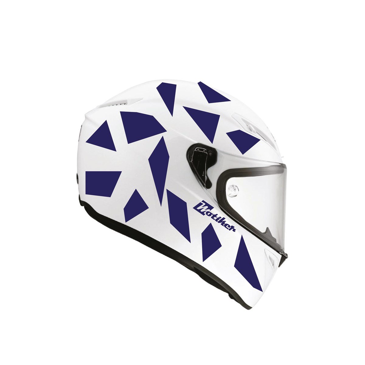 Mavi Kamuflaj Kask Sticker Modeli 2