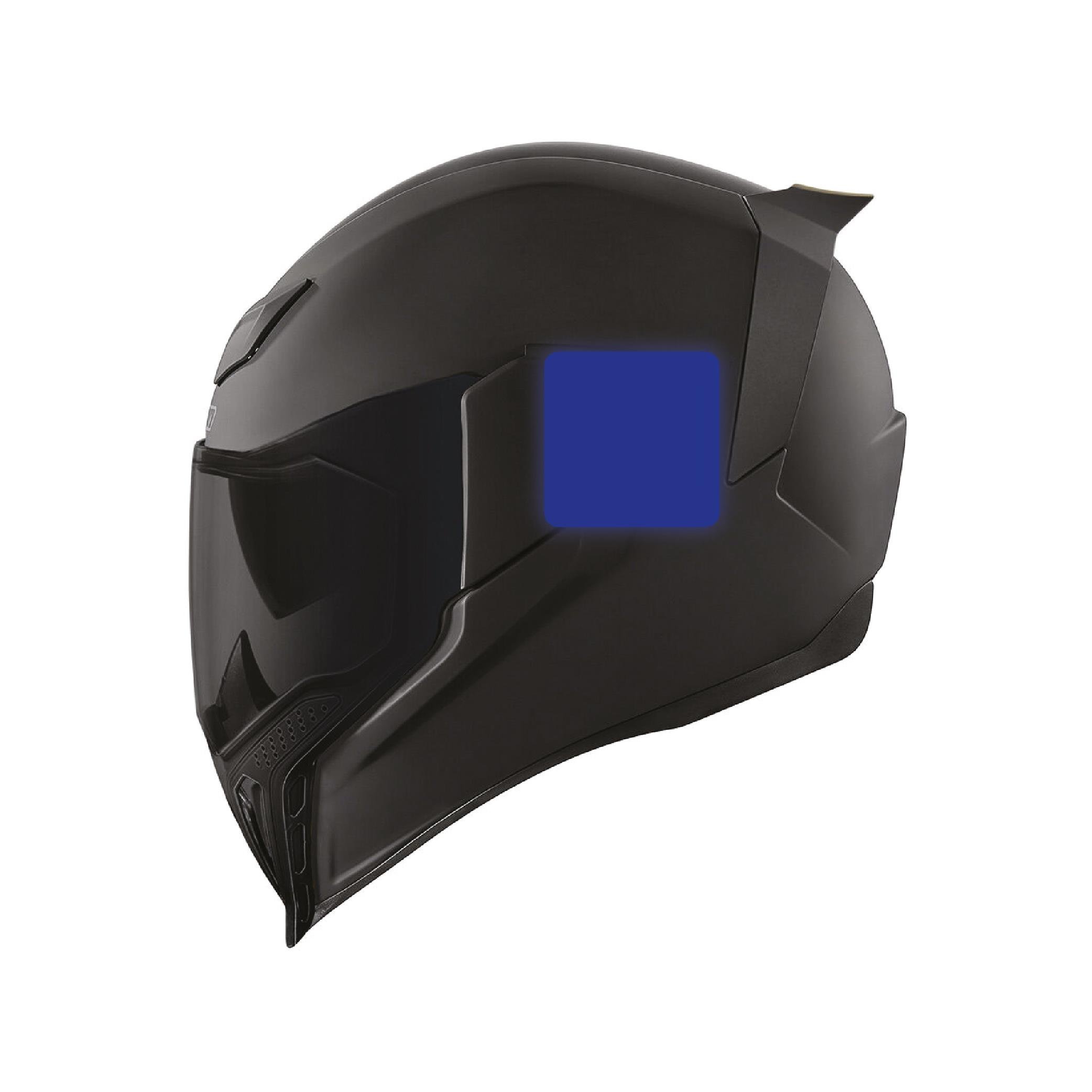 Reflective StickerMavi Reflective (Reflektif) 2'li Kare Sticker Paketi Otomobil Motosiklet Reflektif Parlayan Sticker Etiket Modeli