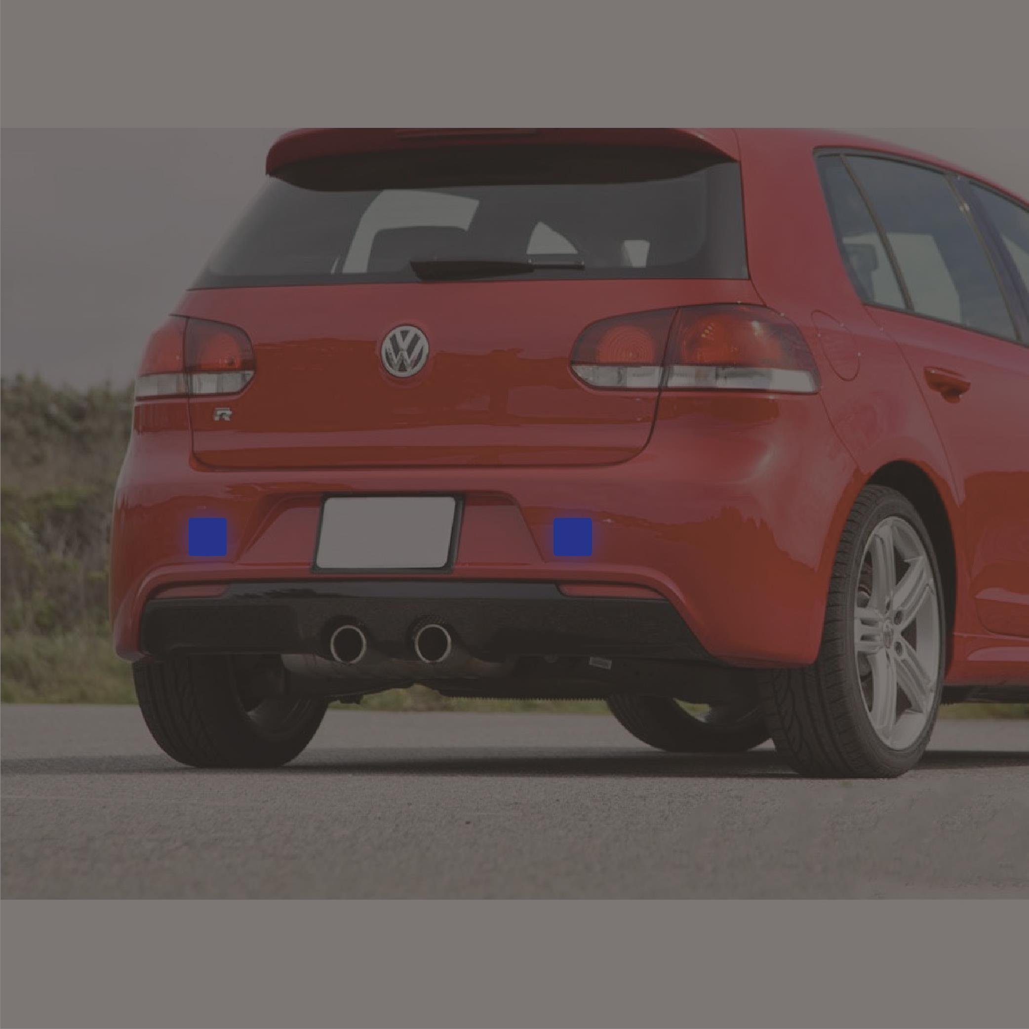 Reflective StickerMavi Reflective (Reflektif) 2'li Kare Sticker Paketi Otomobil Motosiklet Reflektif Parlayan Sticker Etiket Modeli