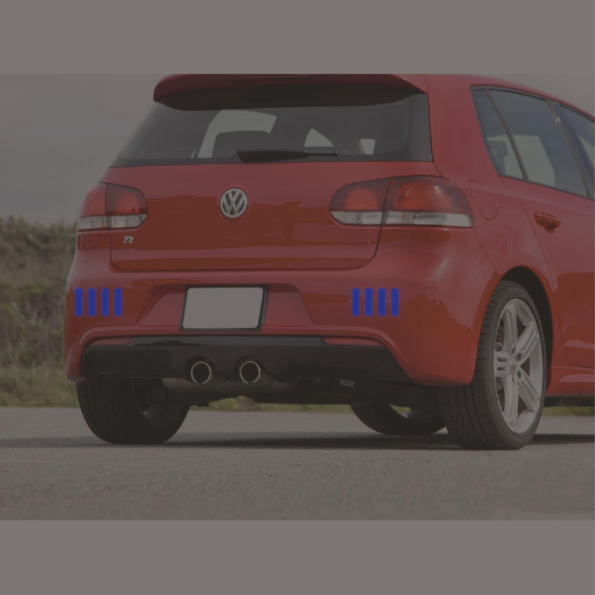 Reflective StickerMavi Reflective (Reflektif) Sticker Paketi 8'li Otomobil Motosiklet Reflektif Parlayan Sticker Etiket Modeli