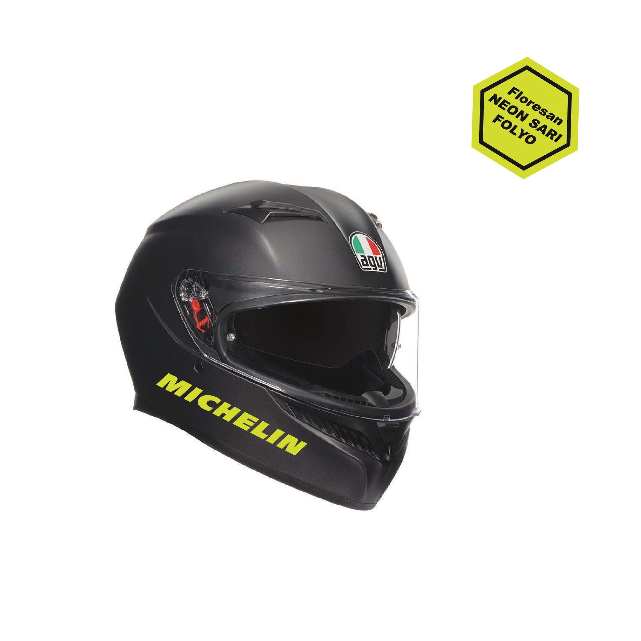 Michelin Floresan Neon Motosiklet Sponsor Markası Sticker Etiket Modeli