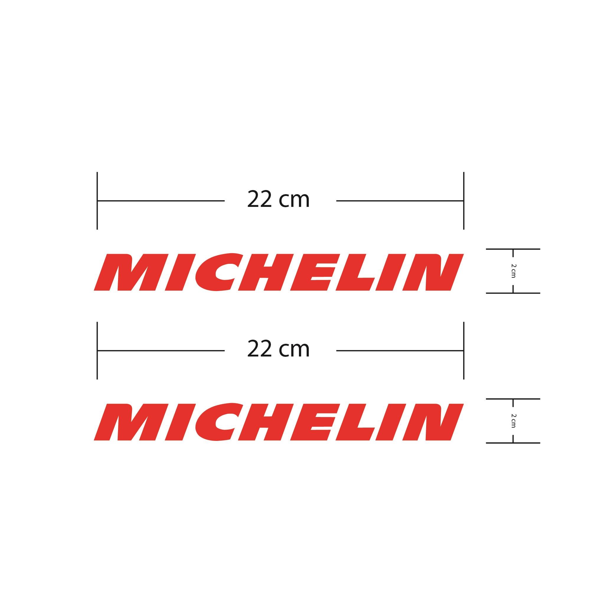 Michelin Kırmızı Motosiklet Sponsor Markası Sticker Etiket Modeli