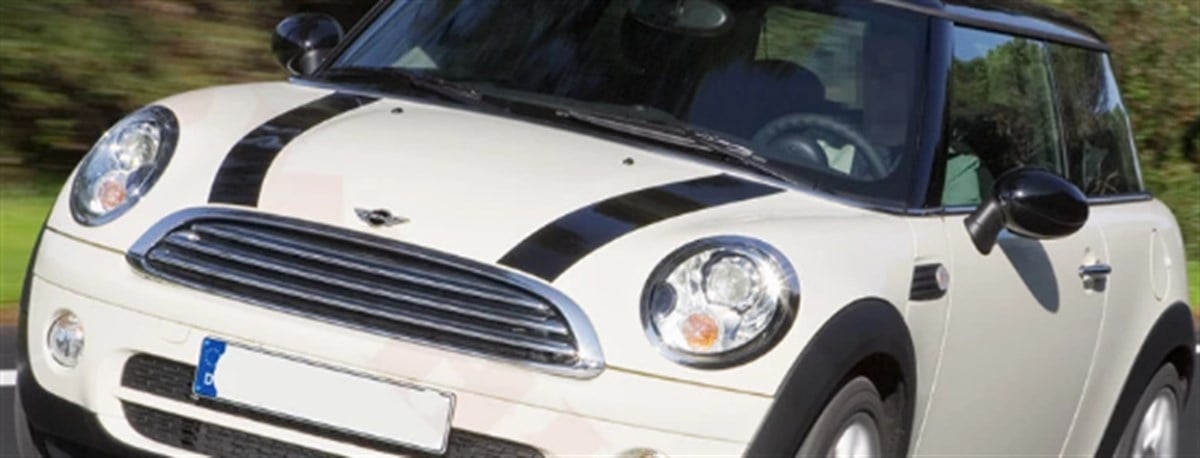 Mini Cooper Ön Kaput - Arka Sticker Etiket Modeli