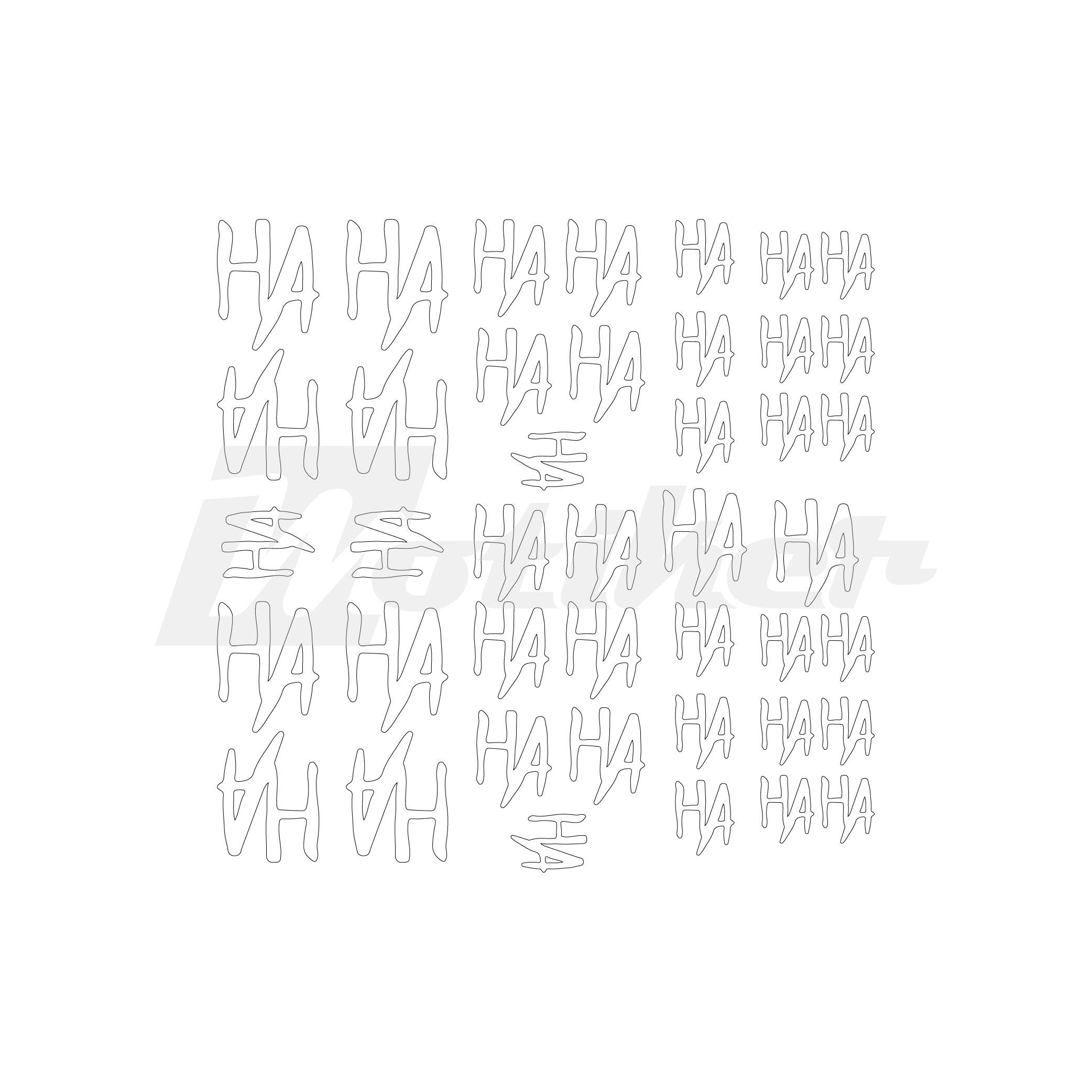 MondialMondial Drift L Orta Şase Haha Joker Sticker Etiket Modeli Beyaz (50 Parça Haha) 