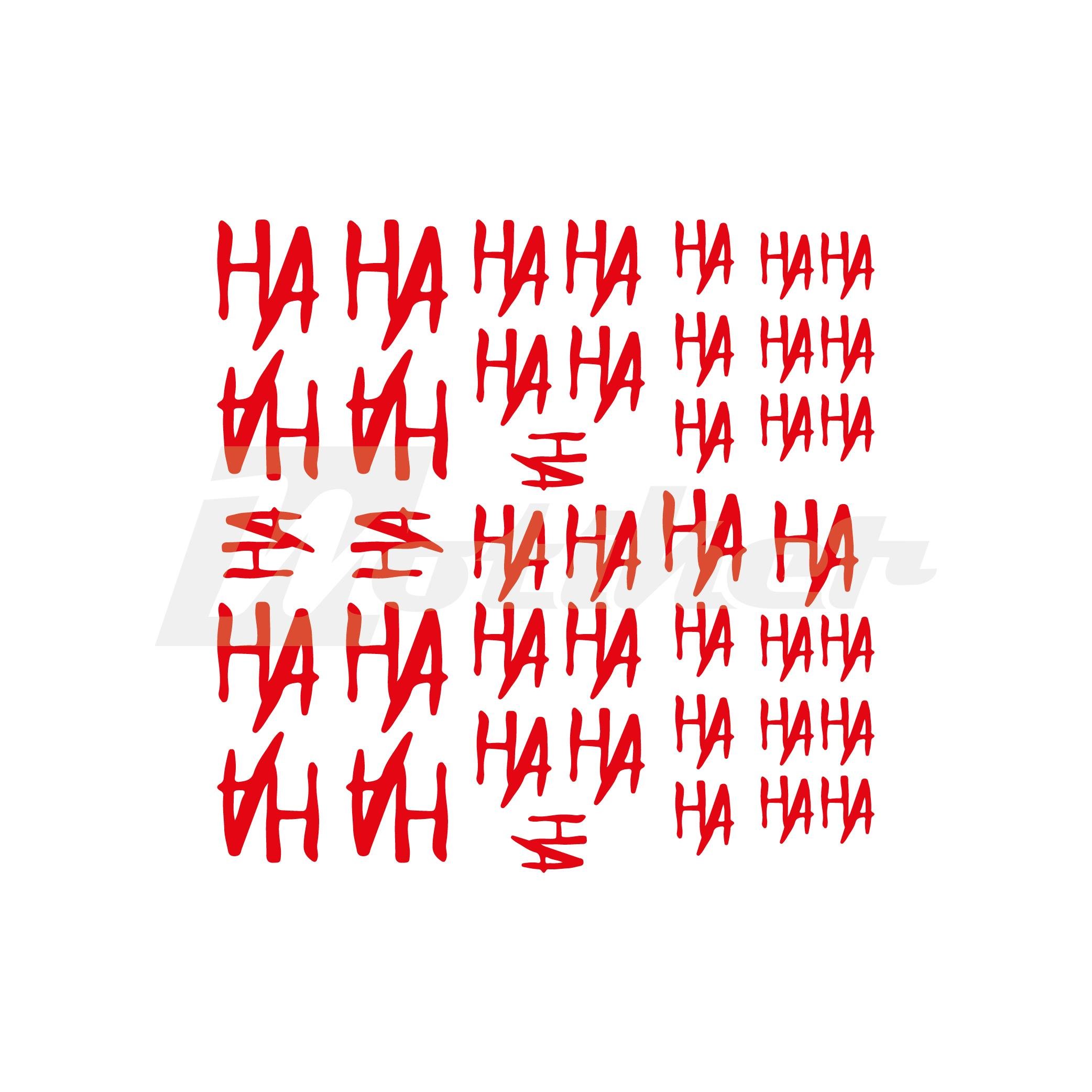 MondialMondial Drift L Orta Şase Haha Joker Sticker Etiket Modeli Kırmızı (50 Parça Haha) 