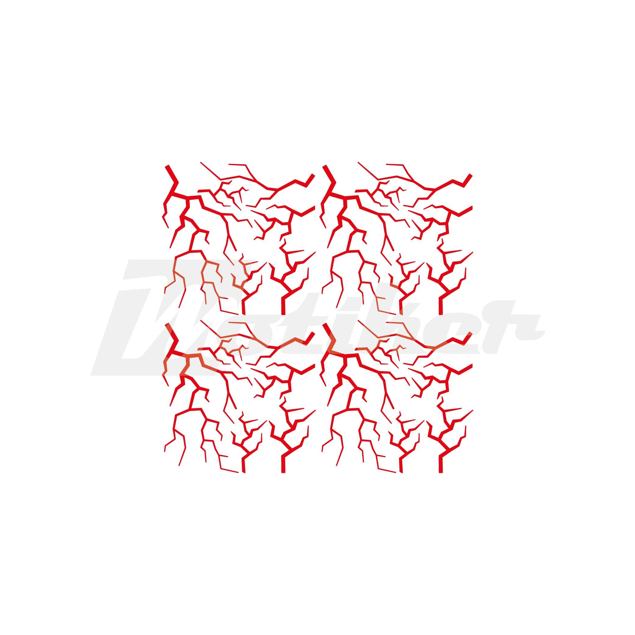 MondialMondial Drift L Orta Şase Şimşek Sticker Etiket Modeli Kırmızı (24 Parça Şimşek) 