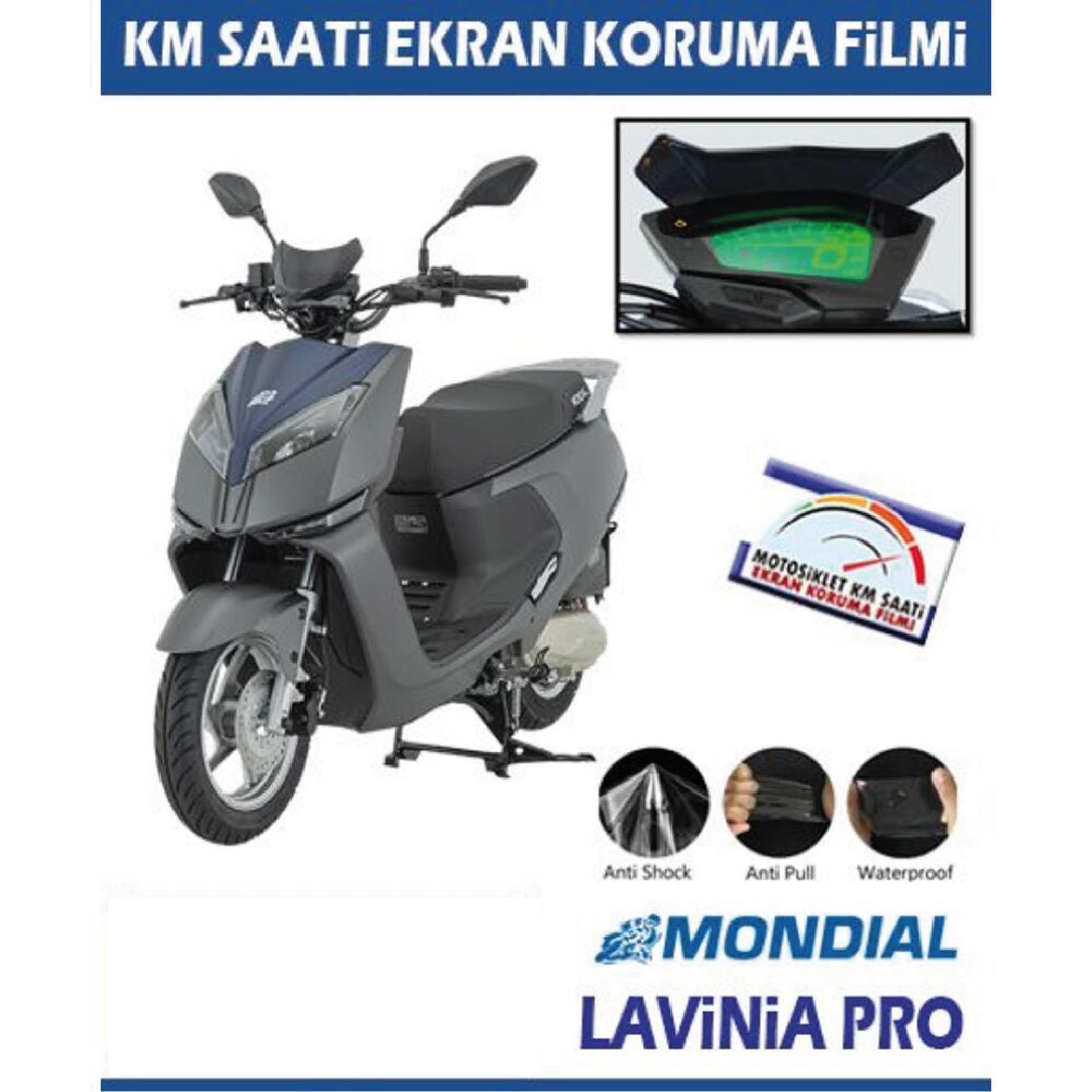 Ekran KorumasıMondial Lavinia Pro Serisi Motosiklet Ekran Km Koruyucu