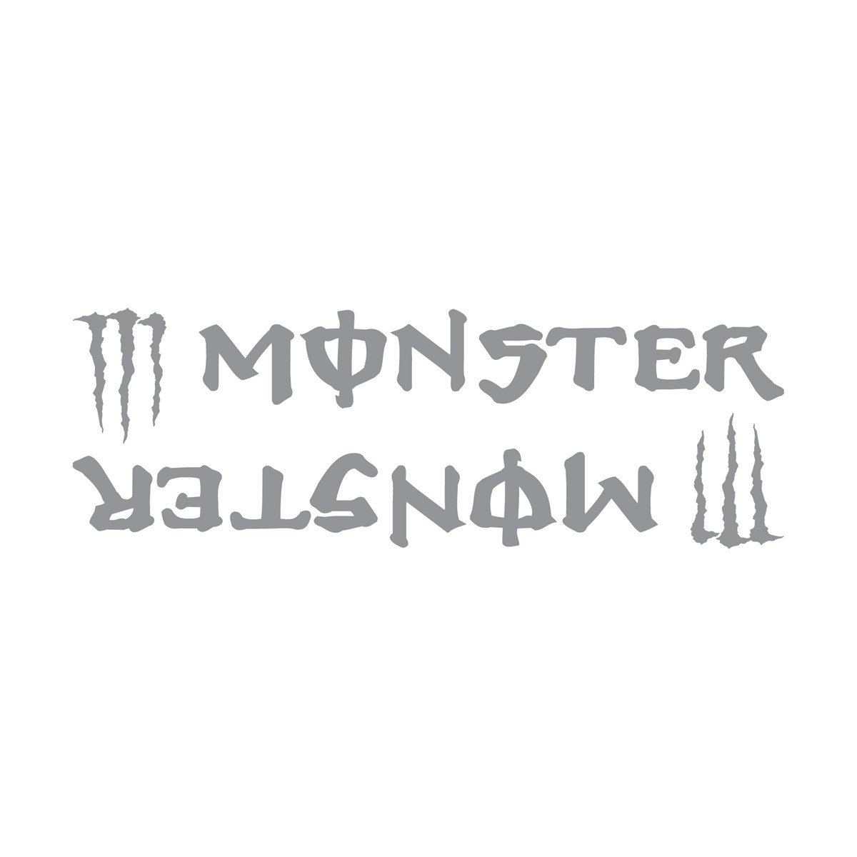 Monster Yazılı Mini Sticker Etiket Modeli
