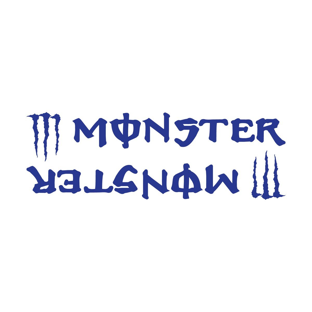 Monster Yazılı Mini Sticker Etiket Modeli