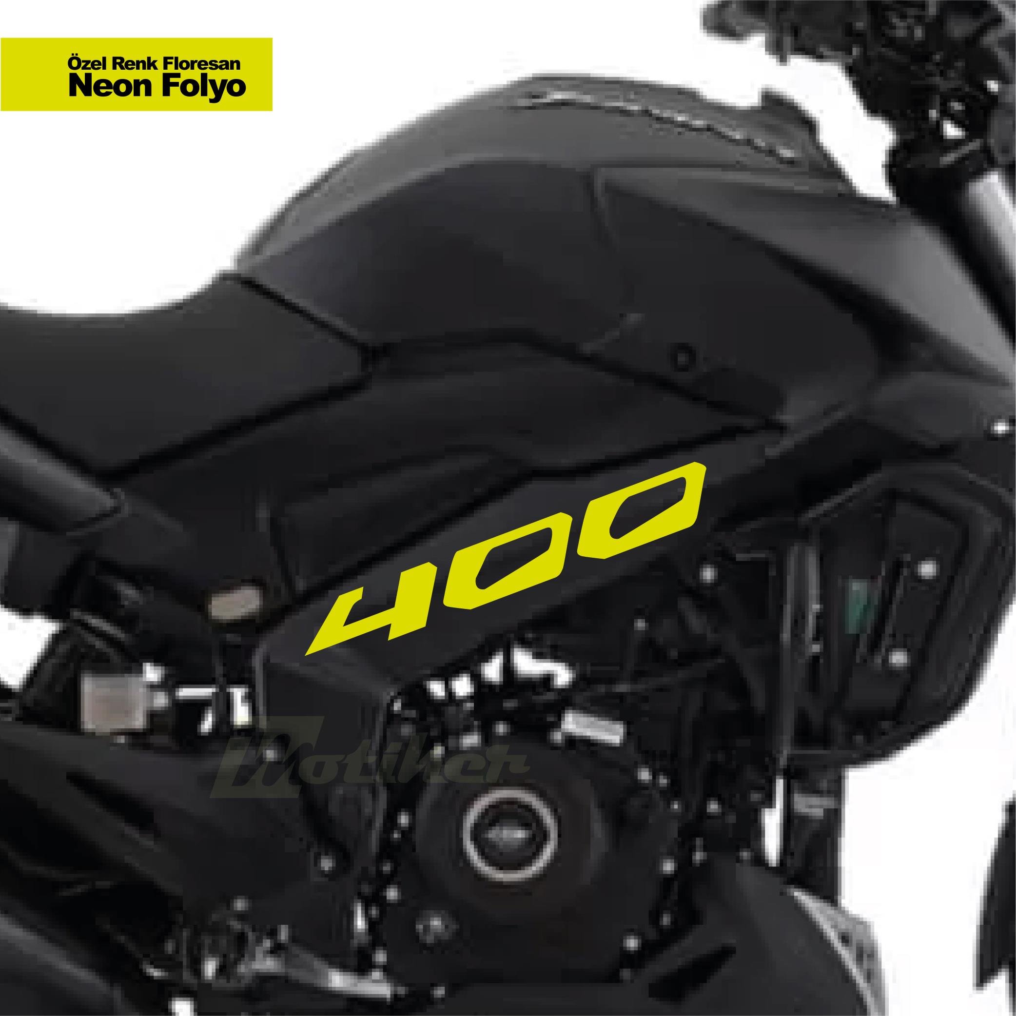 DOMINAR 400Motiker Bajaj Dominar Floresan Neon Renk 400 Yazı Sticker Etiket Modeli