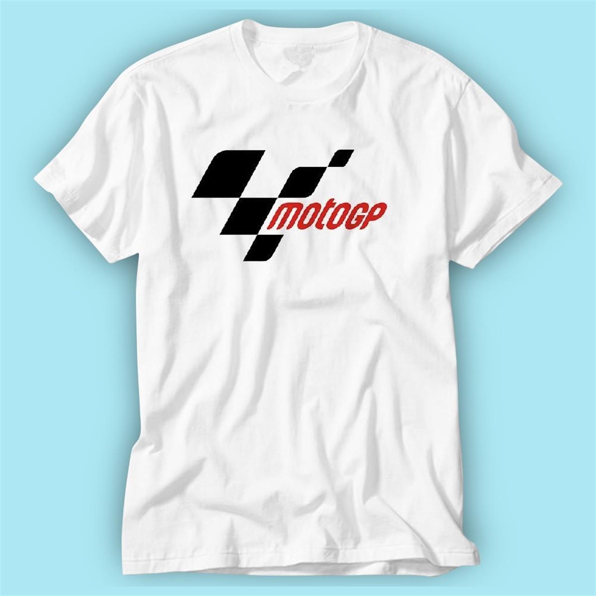 MotoGp Beyaz Baskılı Tshirt Modeli