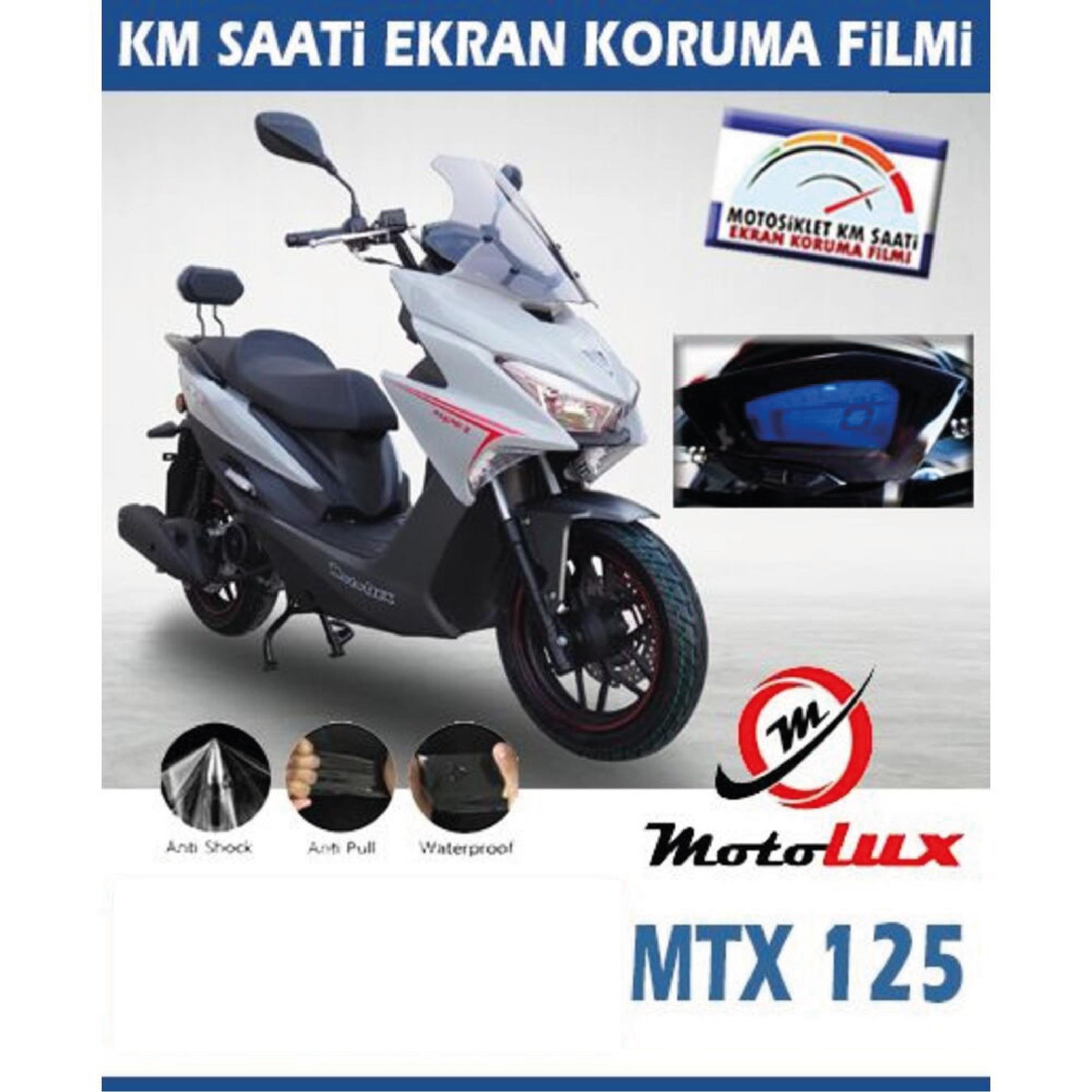 Ekran KorumasıMotolux MTX 125 Serisi Motosiklet Ekran Km Koruyucu