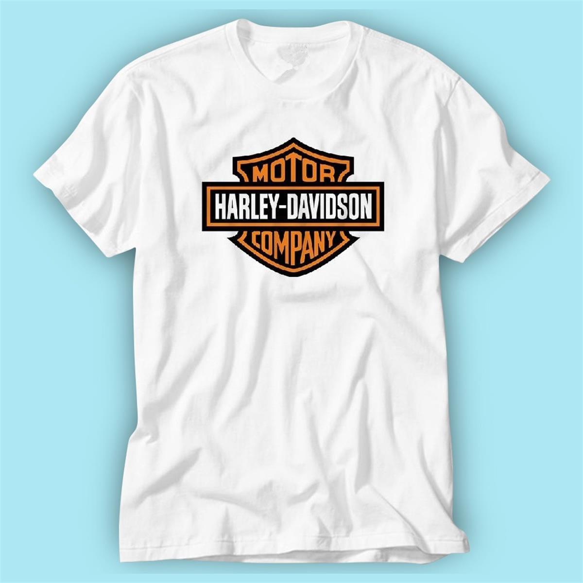 Motor Company  Beyaz Baskı Logo Tshirt Modeli