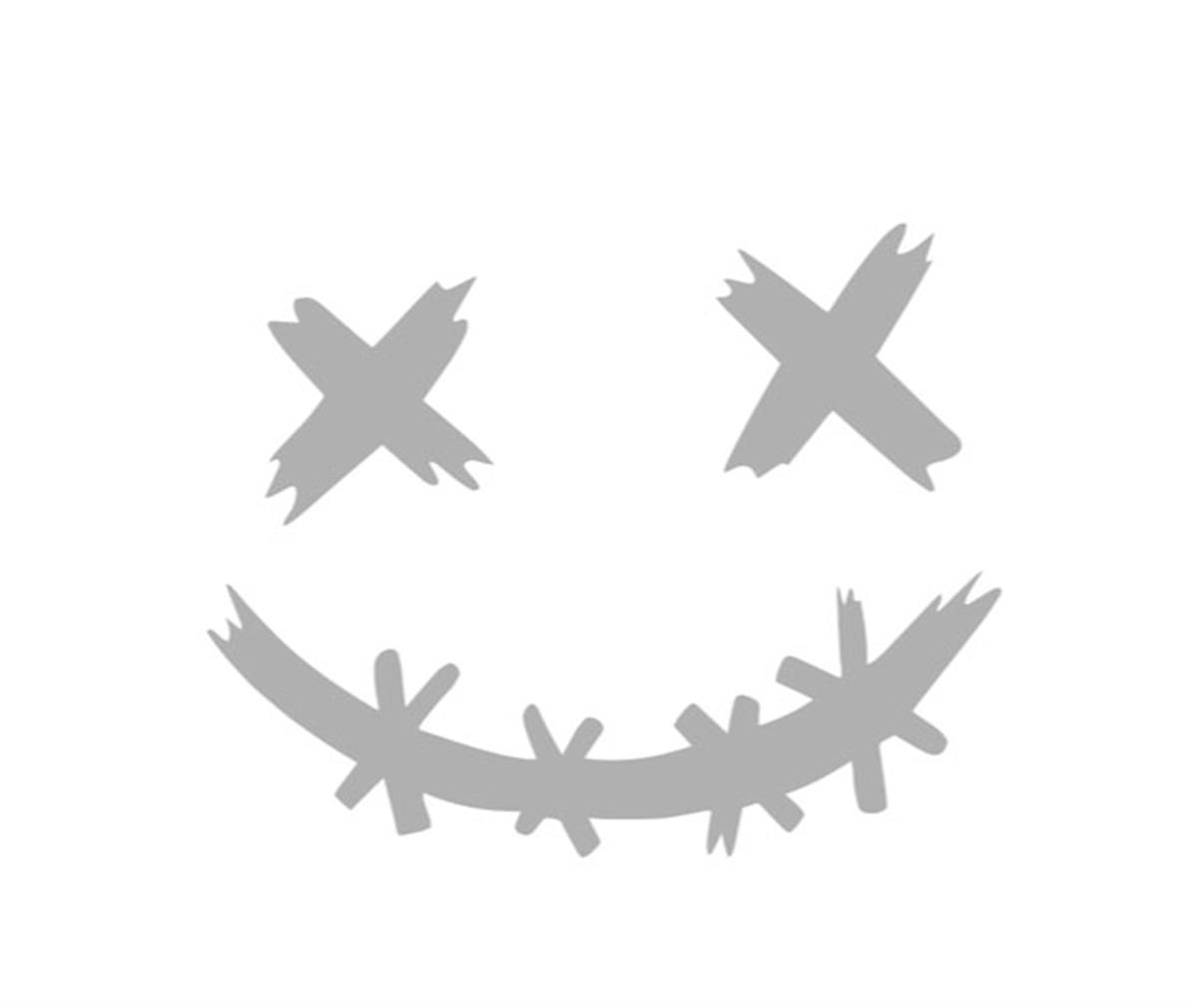 Motorsiklet Kask Gülümseme Vinil  Sticker Etiket Model