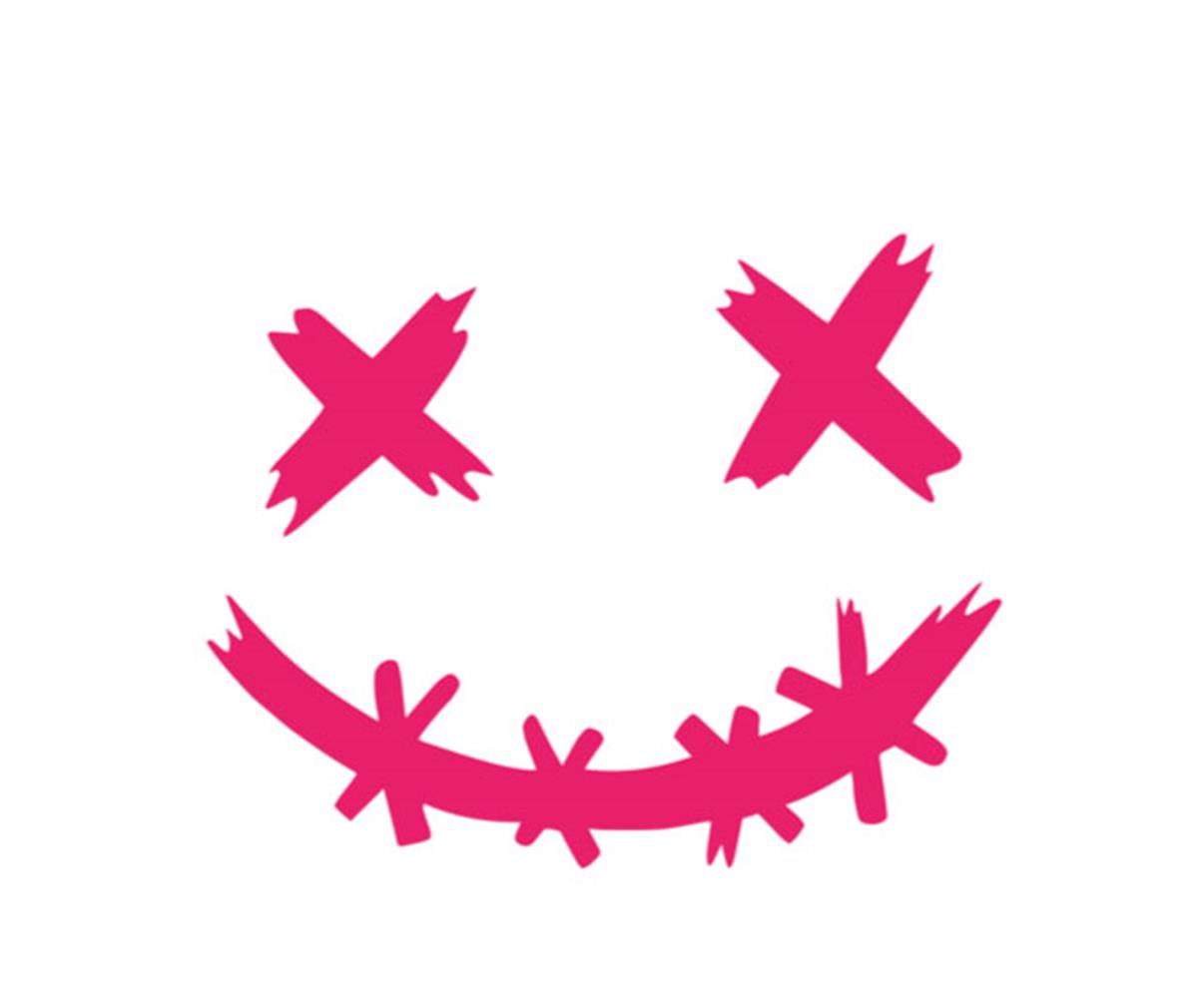 Motorsiklet Kask Gülümseme Vinil  Sticker Etiket Model