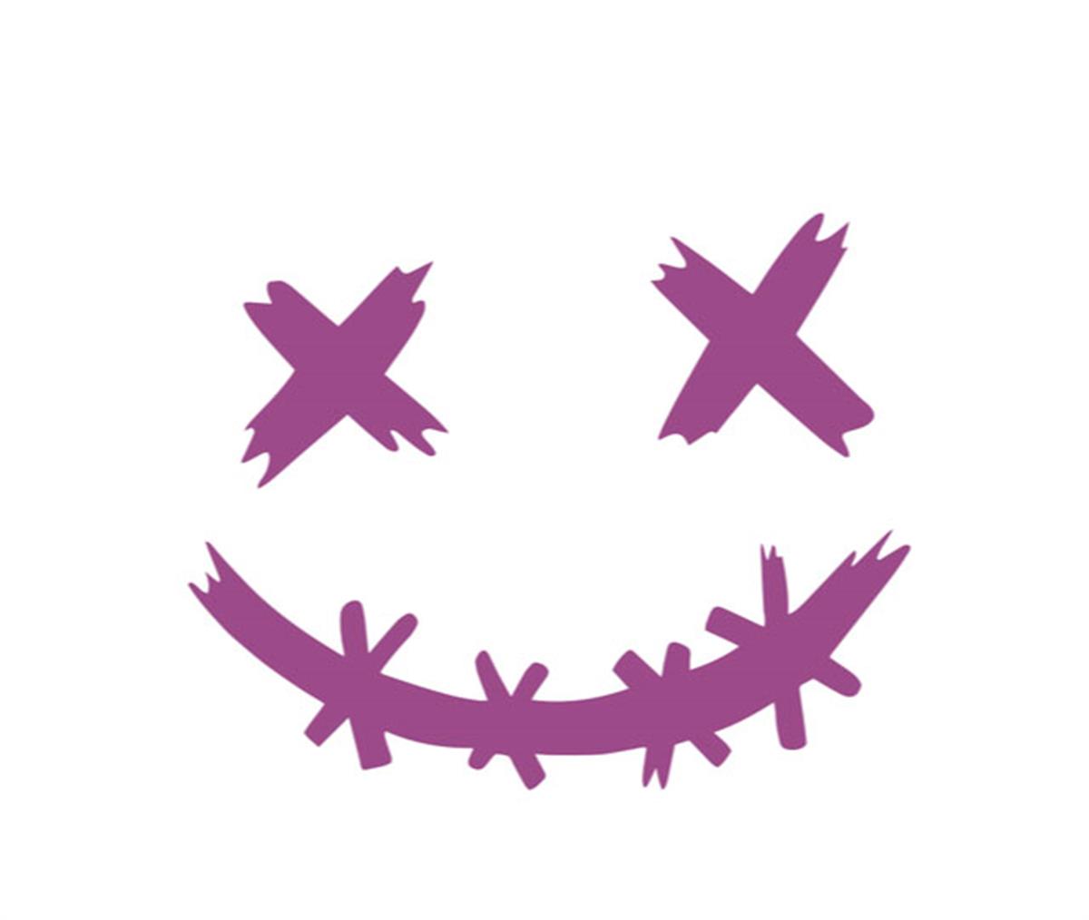 Motorsiklet Kask Gülümseme Vinil  Sticker Etiket Model