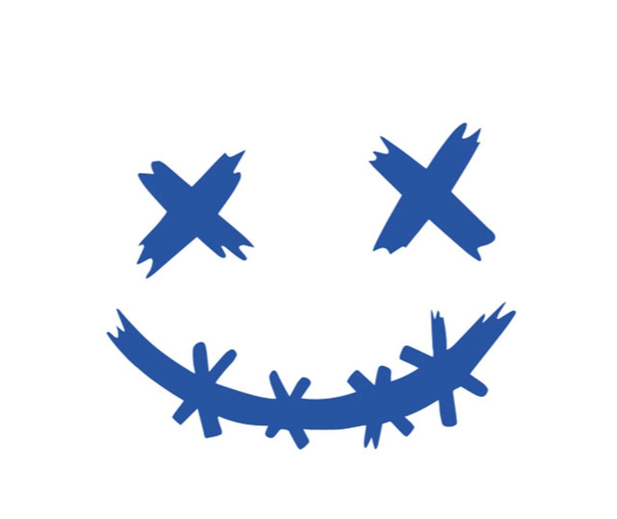 Motorsiklet Kask Gülümseme Vinil  Sticker Etiket Model