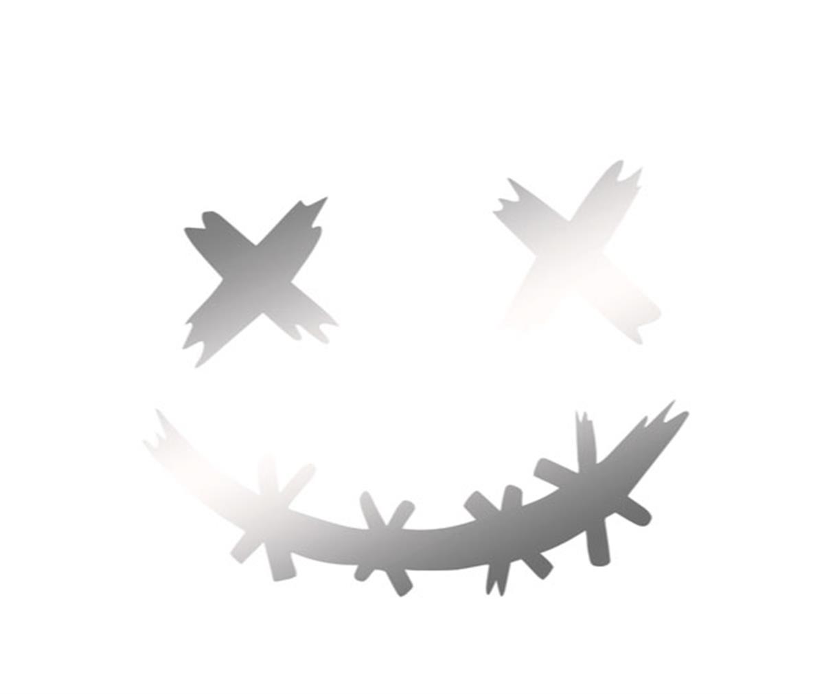 Motorsiklet Kask Gülümseme Vinil  Sticker Etiket Model