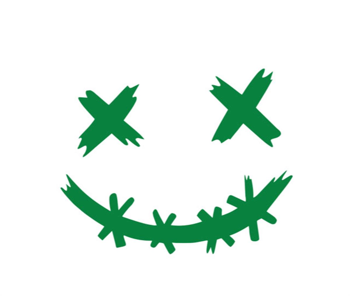 Motorsiklet Kask Gülümseme Vinil  Sticker Etiket Model