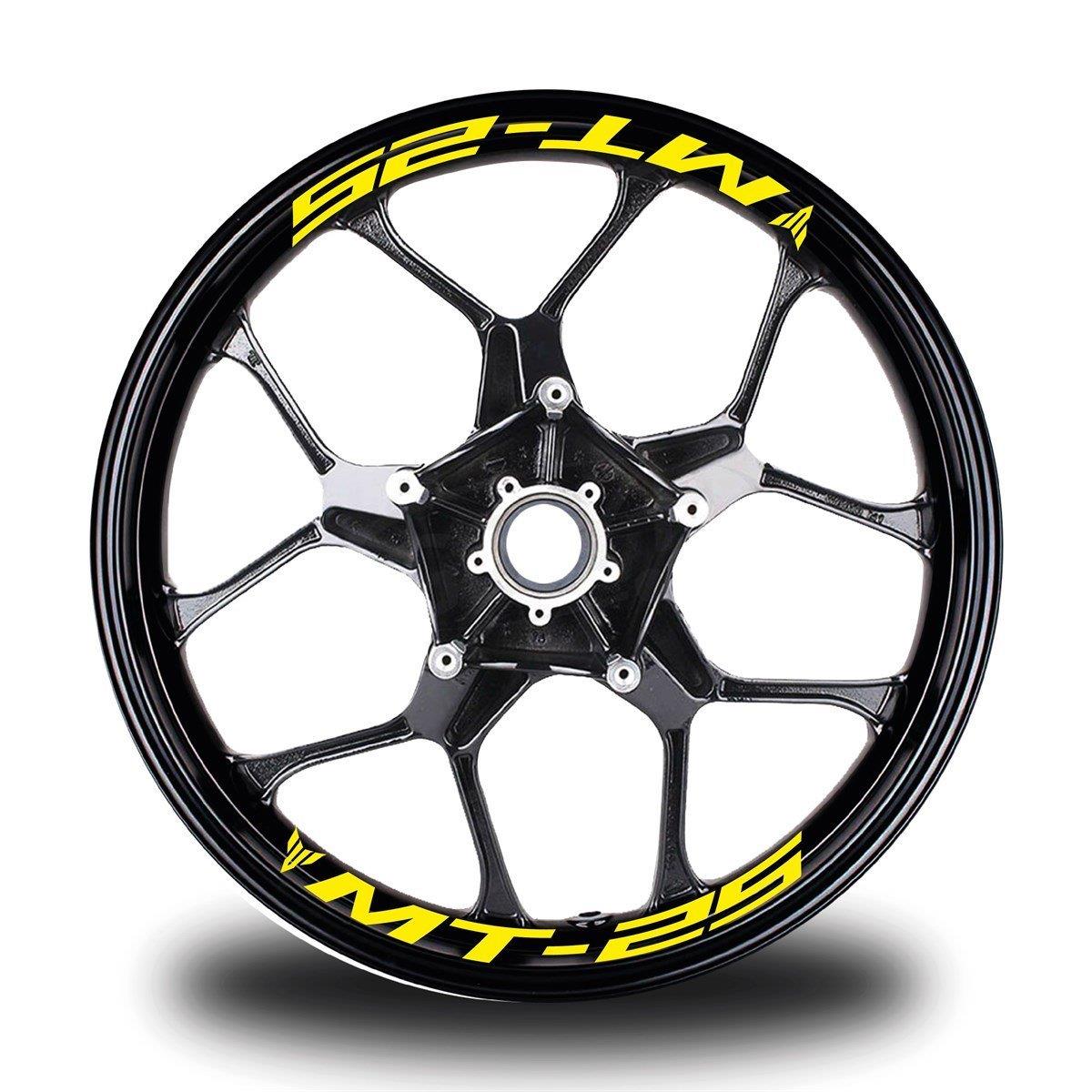 MT-25Mt-25  Yazılı 8Li Jant İçi Yazı Sticker Etiket Açık Sarı