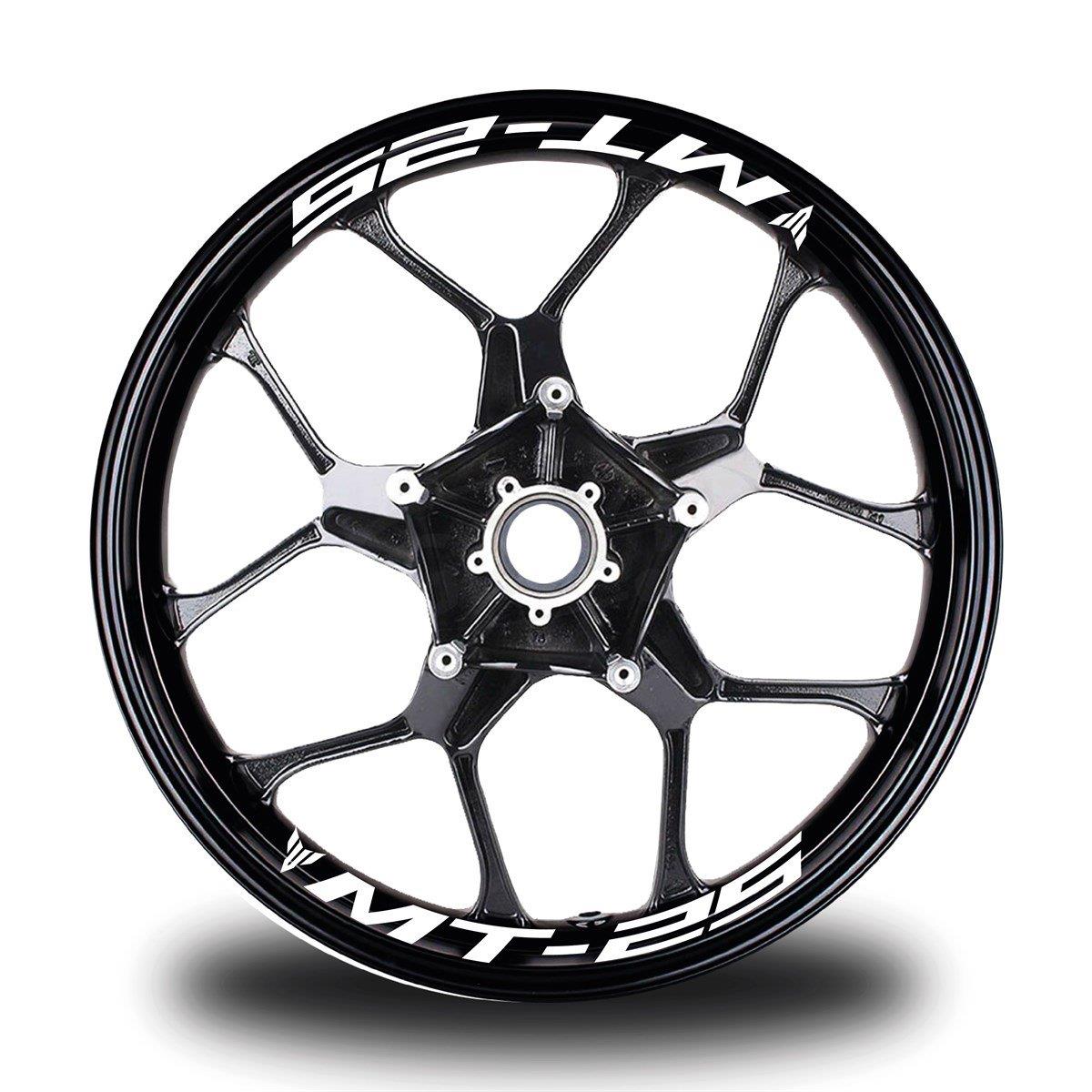 MT-25Mt-25  Yazılı 8Li Jant İçi Yazı Sticker Etiket Beyaz