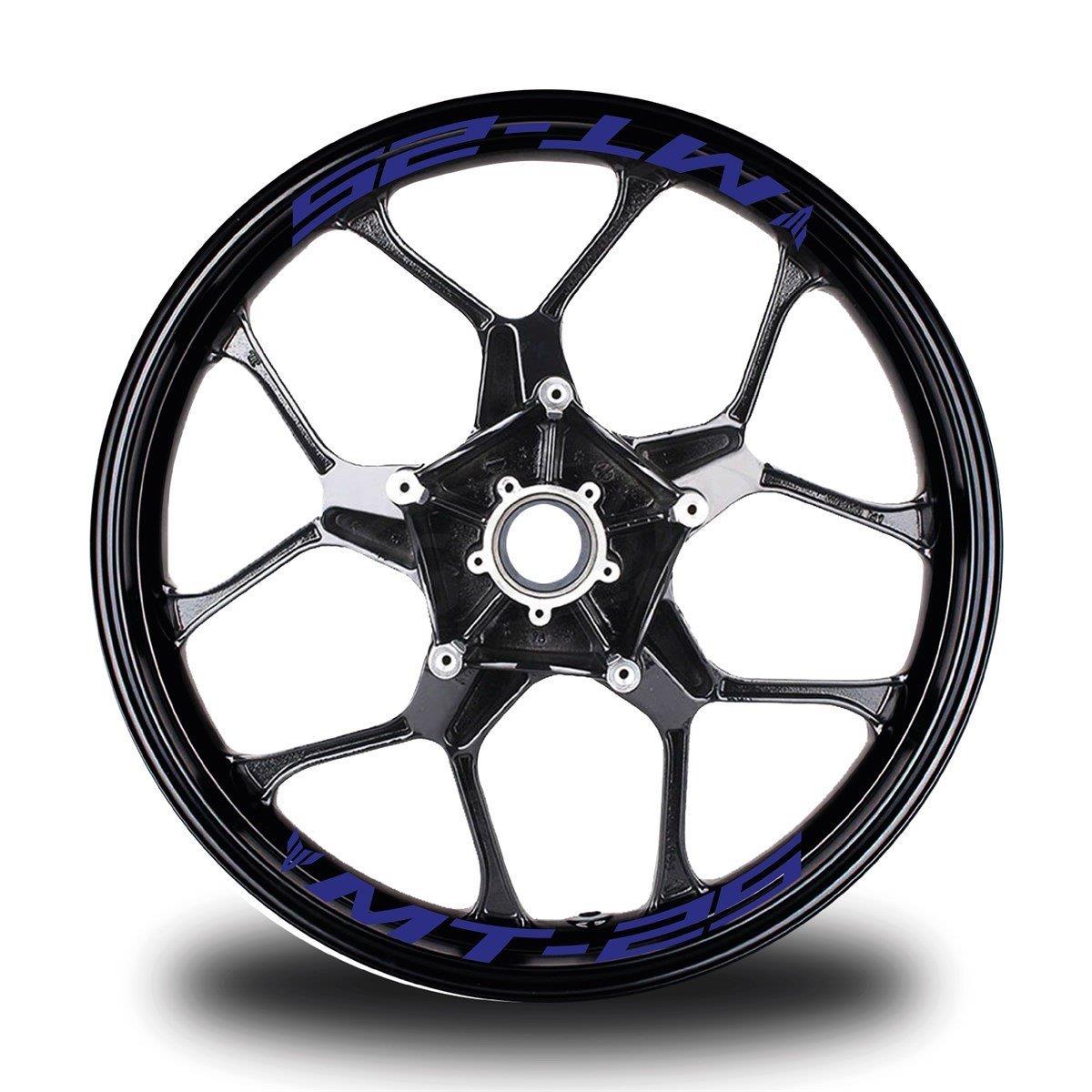 MT-25Mt-25  Yazılı 8Li Jant İçi Yazı Sticker Etiket Lacivert(Gece Mavisi)