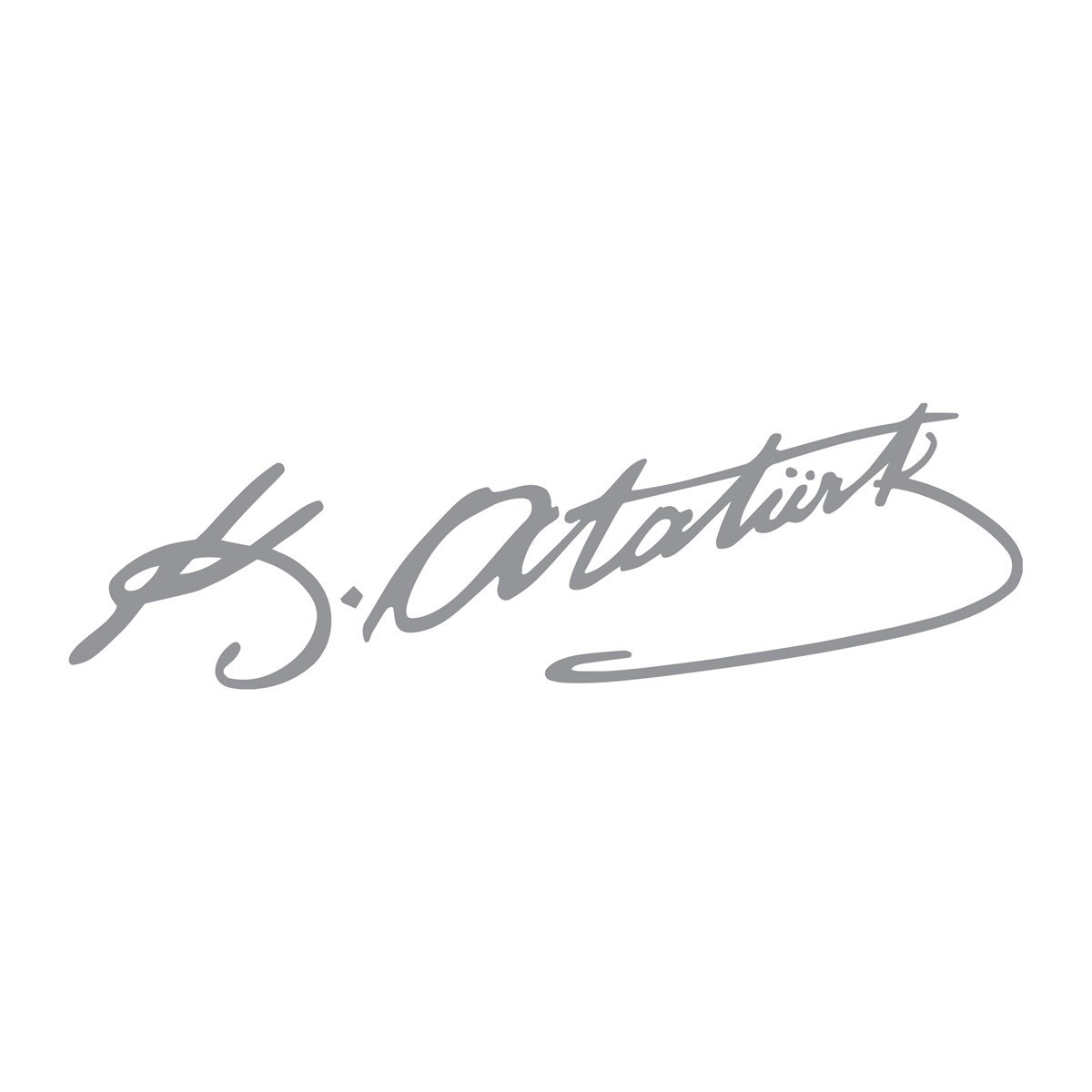 Mustafa Kemal Atatürk İmzalı Mini Sticker Etiket Modeli