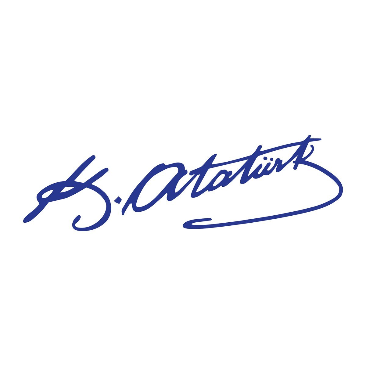 Mustafa Kemal Atatürk İmzalı Mini Sticker Etiket Modeli