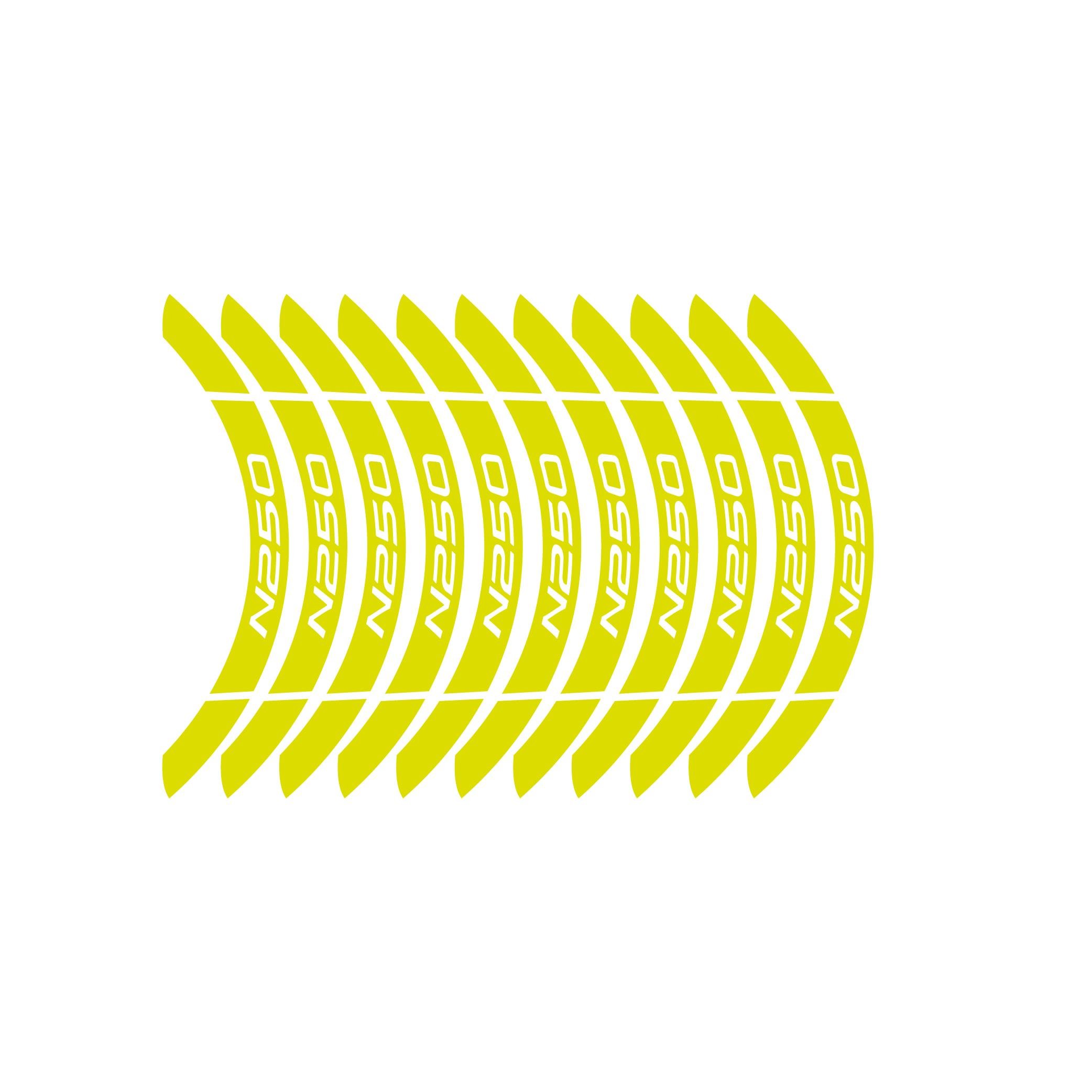 N250Neon Sarı Bajaj N250 Geniş Jant Sticker Etiket Modeli