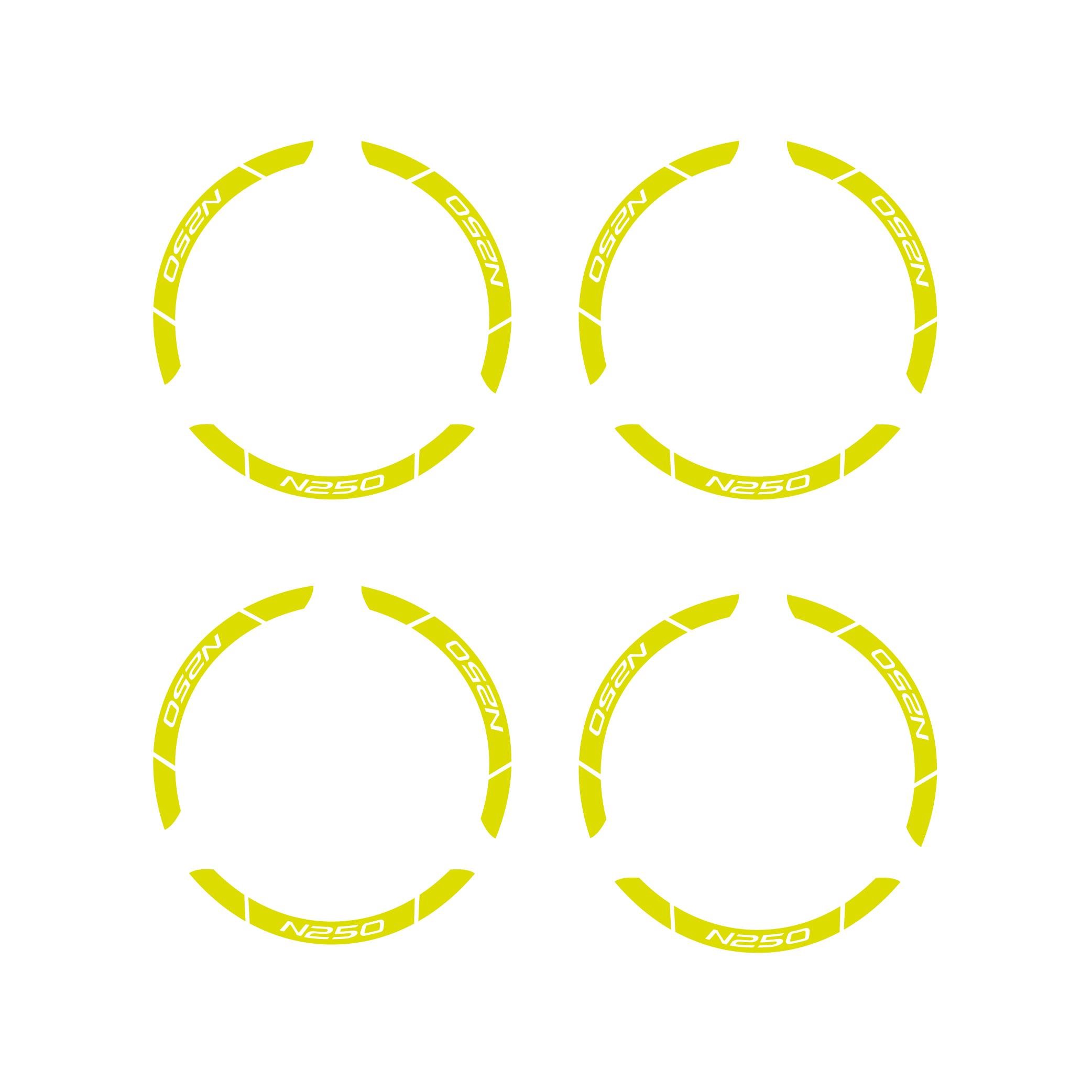 N250Neon Sarı Bajaj N250 Geniş Jant Sticker Etiket Modeli