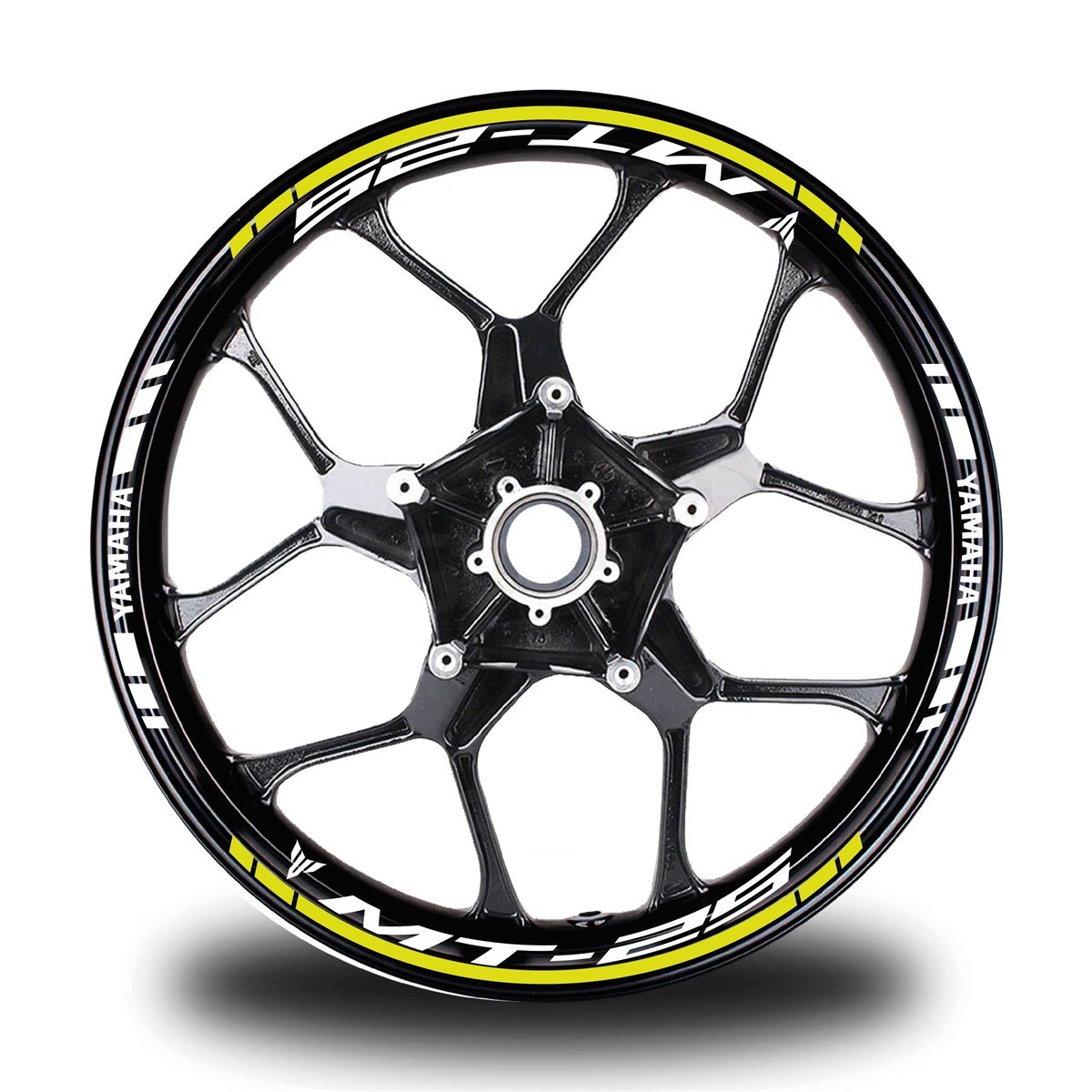 Neon Sarı Yamaha MT 25 Takım Jant Sticker Etiket 