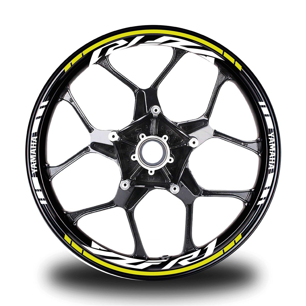 Neon Sarı Yamaha R1 Takım Jant Sticker Etiket 