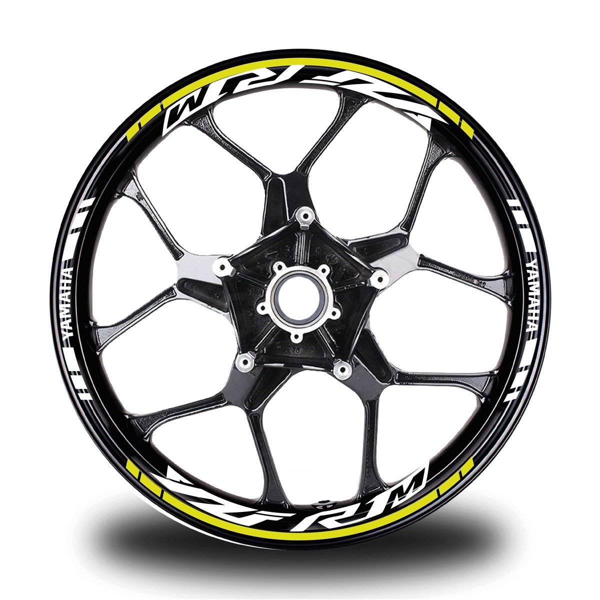 Neon Sarı Yamaha R1M Takım Jant Sticker Etiket 