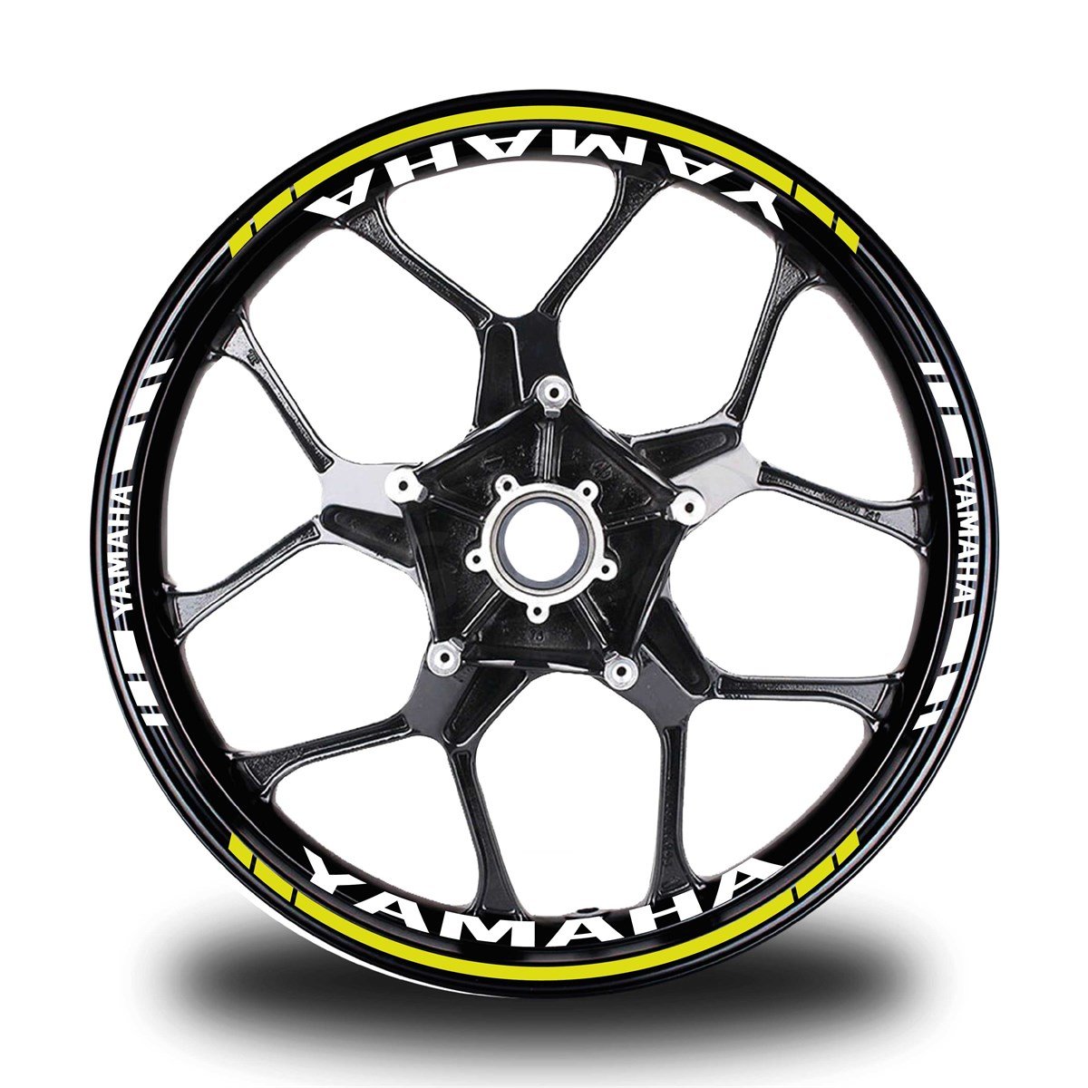 Neon Sarı Yamaha Takım Jant Sticker Etiket