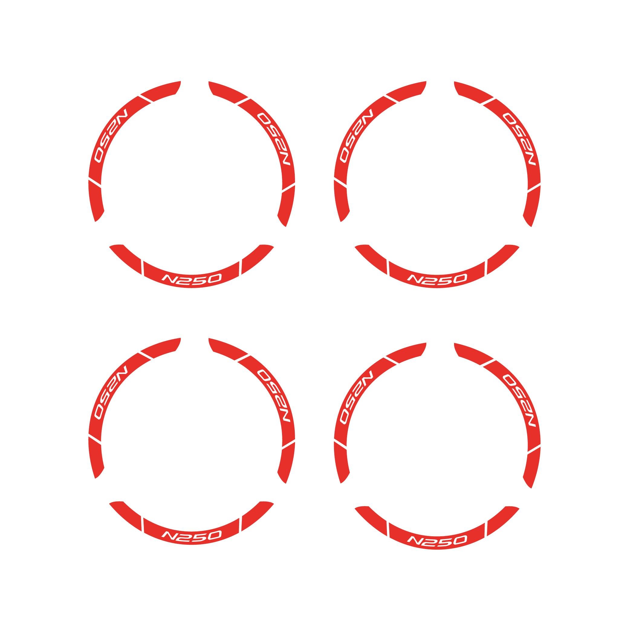 N250Neon Turuncu Bajaj N250 Geniş Jant Sticker Etiket Modeli