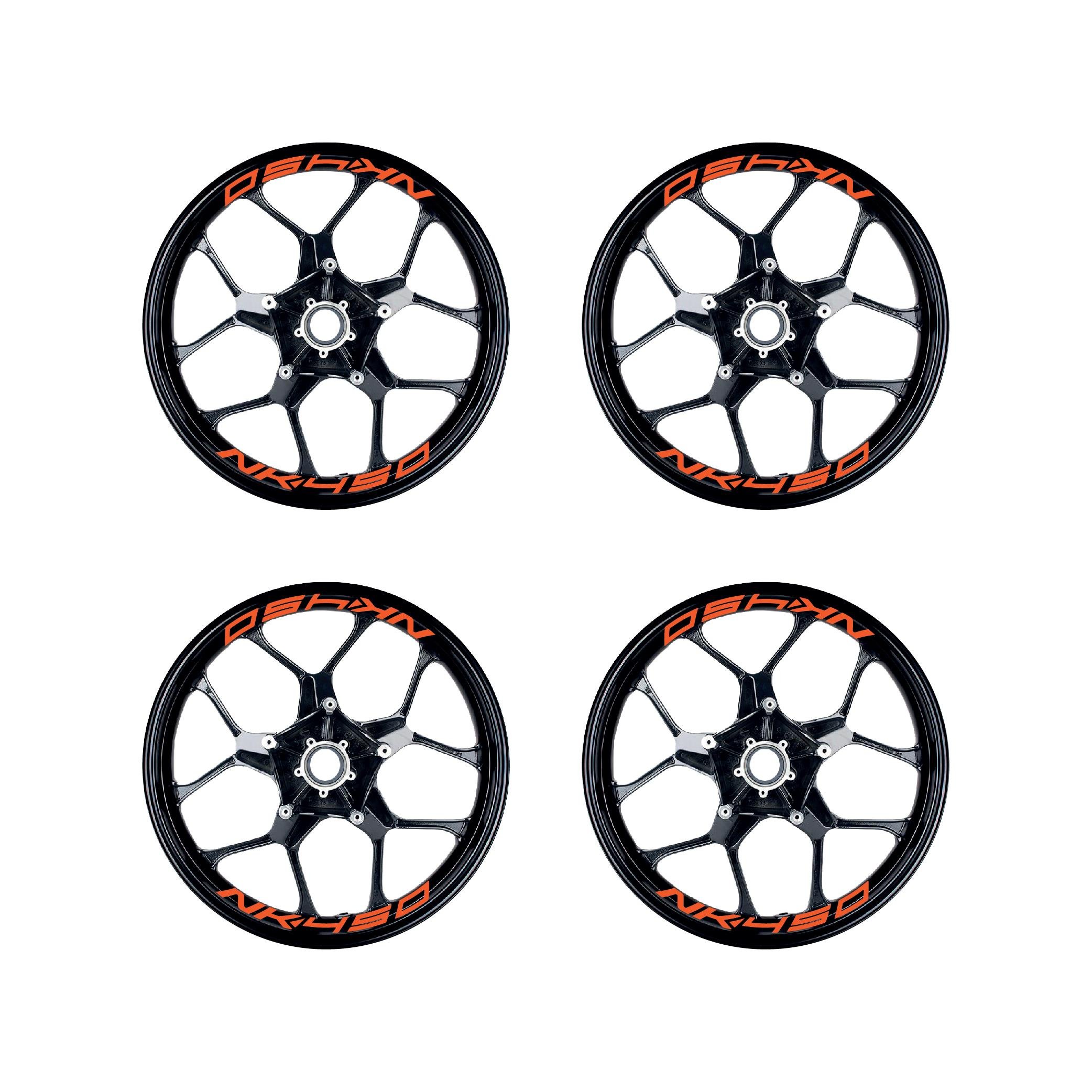 450 NKNeon Turuncu CFMOTO 450NK Yazılı 8 Li Jant İçi Yazı Sticker 