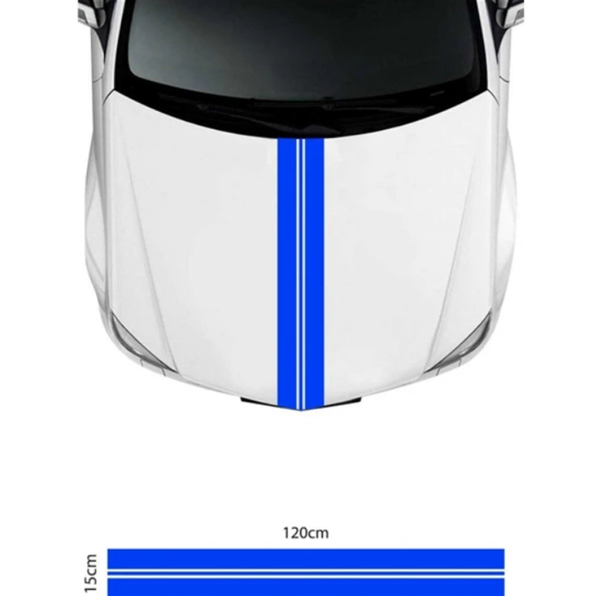 Ön Kaput Kırmızı Şerit Sticker Sticker Etiket Modeli