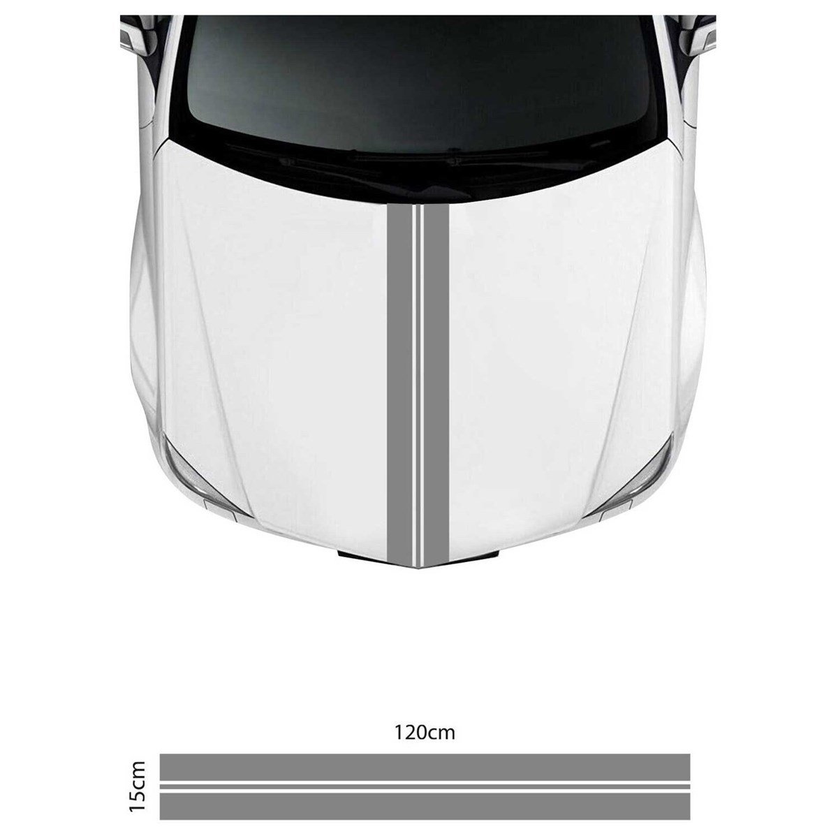 Ön Kaput Kırmızı Şerit Sticker Sticker Etiket Modeli