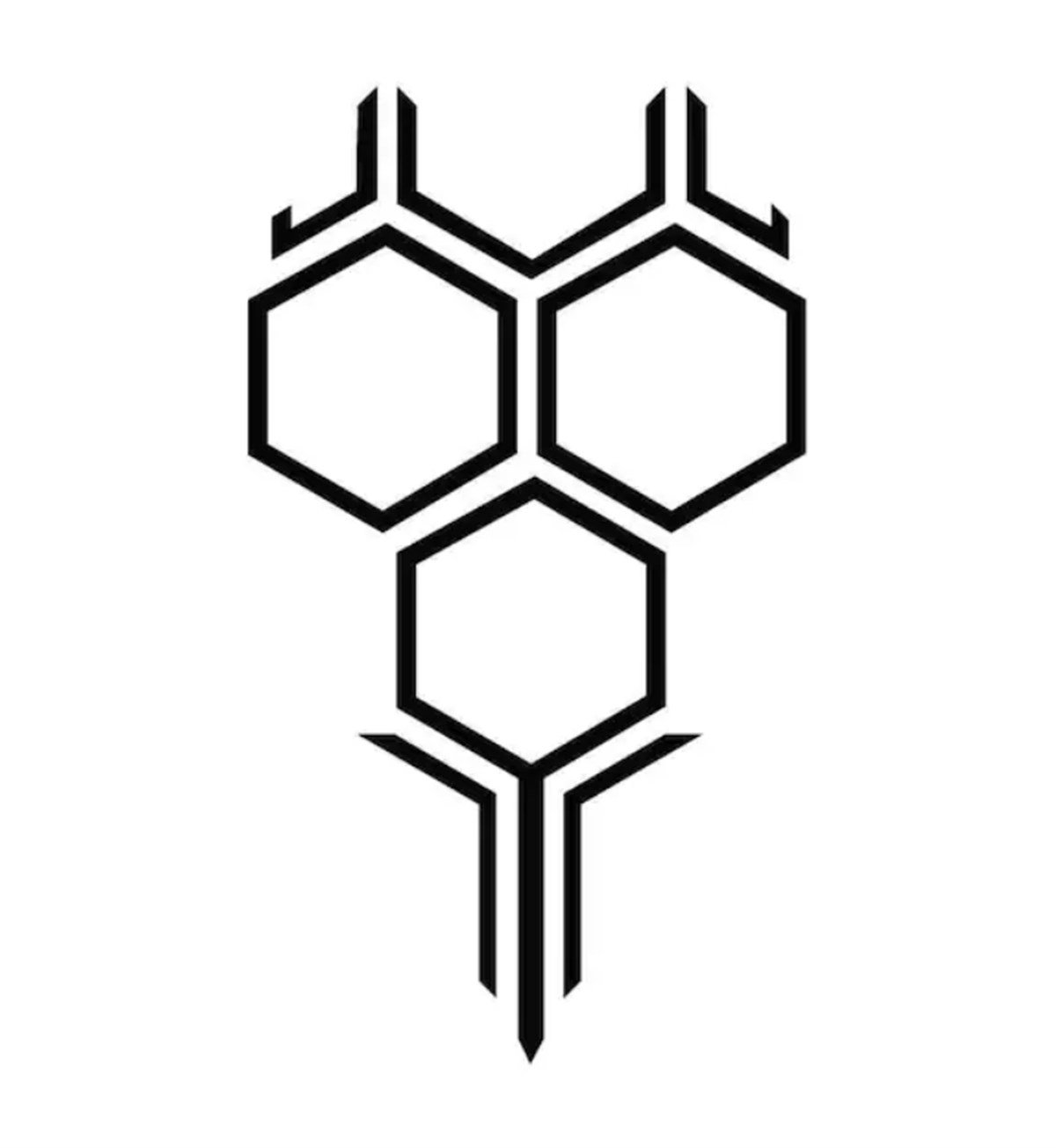 Ön Kaput Petek Desenli Sticker Etiket Modeli
