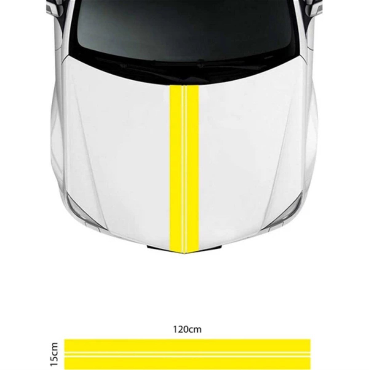 Ön Kaput Renkli Şerit Sticker Sticker Etiket Modeli